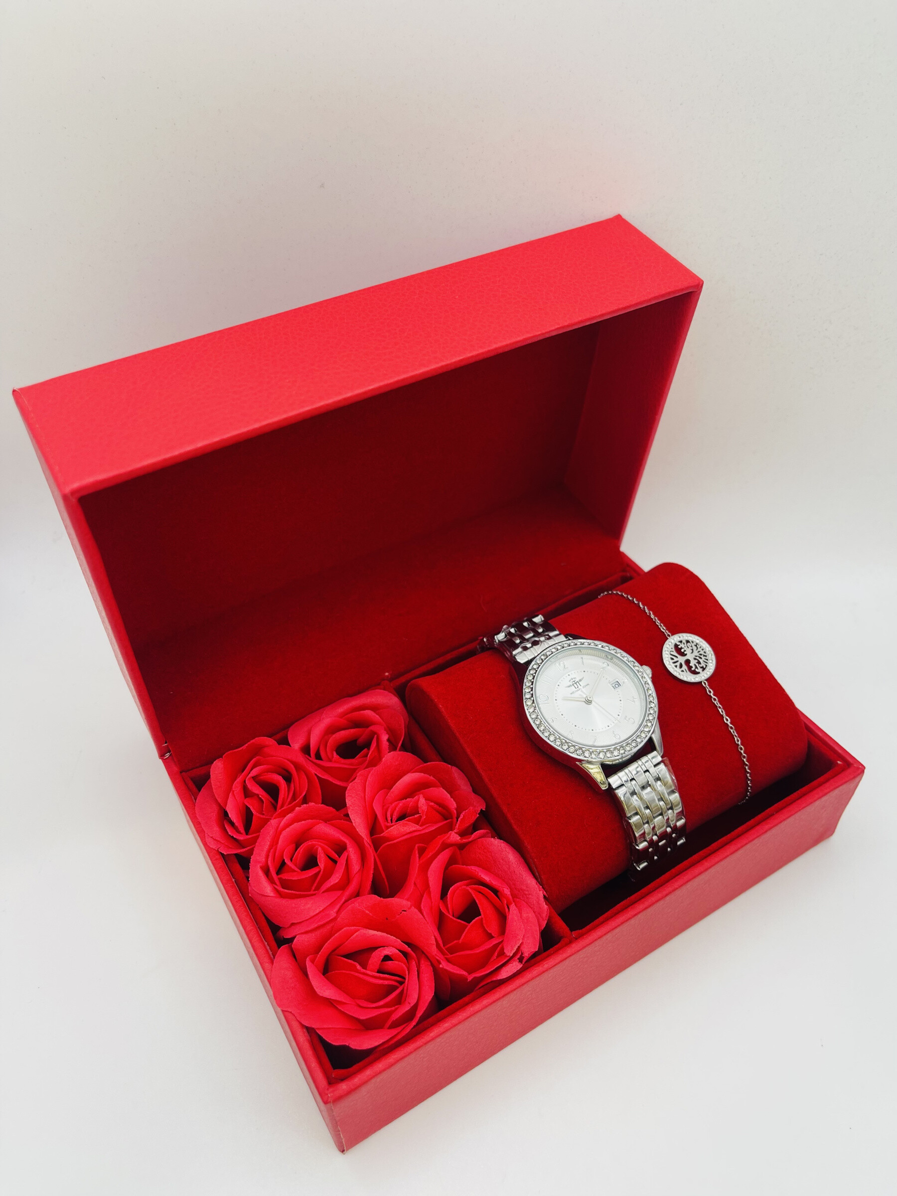 Grossista Michael John Montres - Michael John Woman Watch Box con gioielli in acciaio