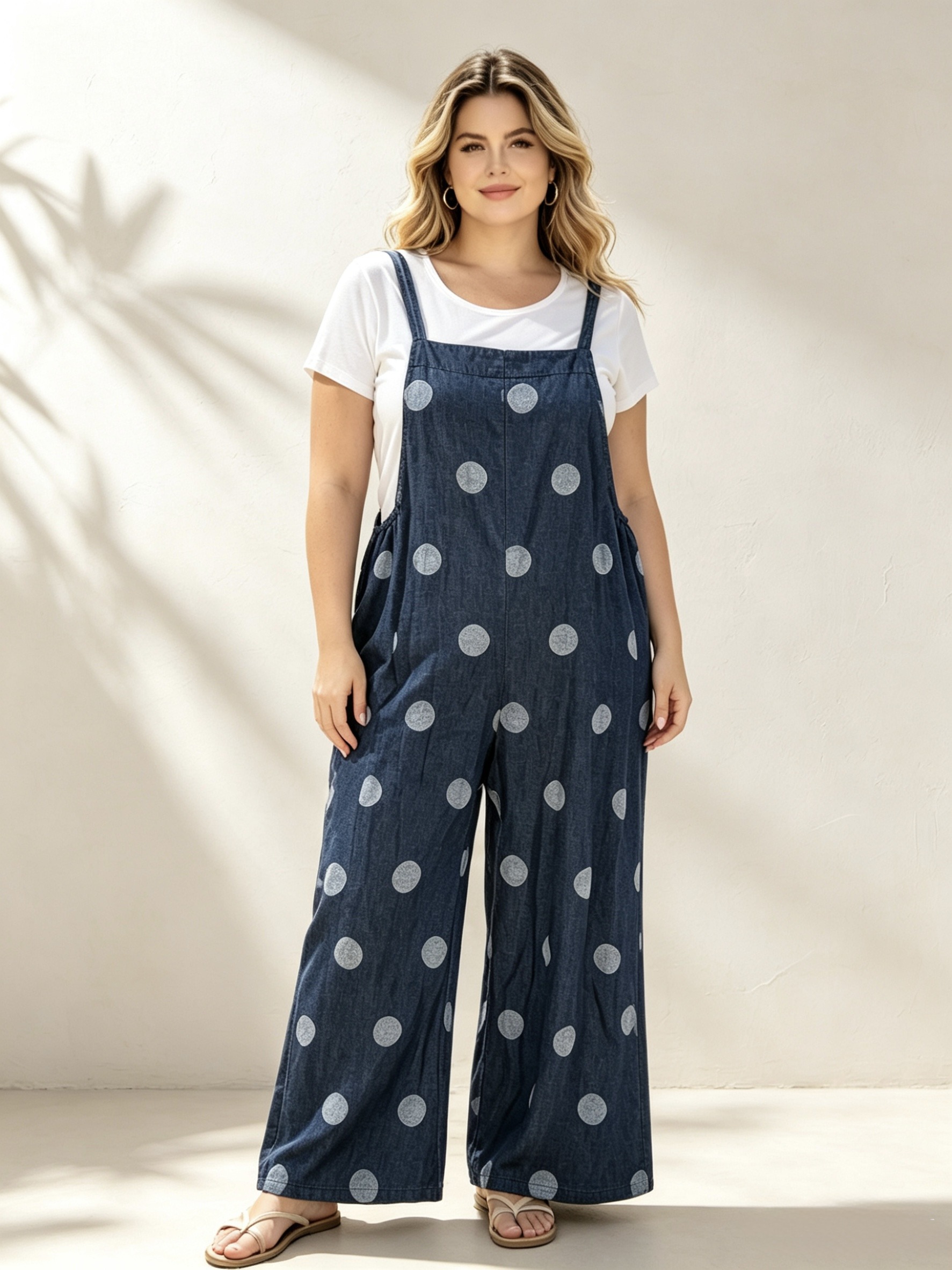 Wholesaler Mika Moda - Denim overalls with white t-shirt