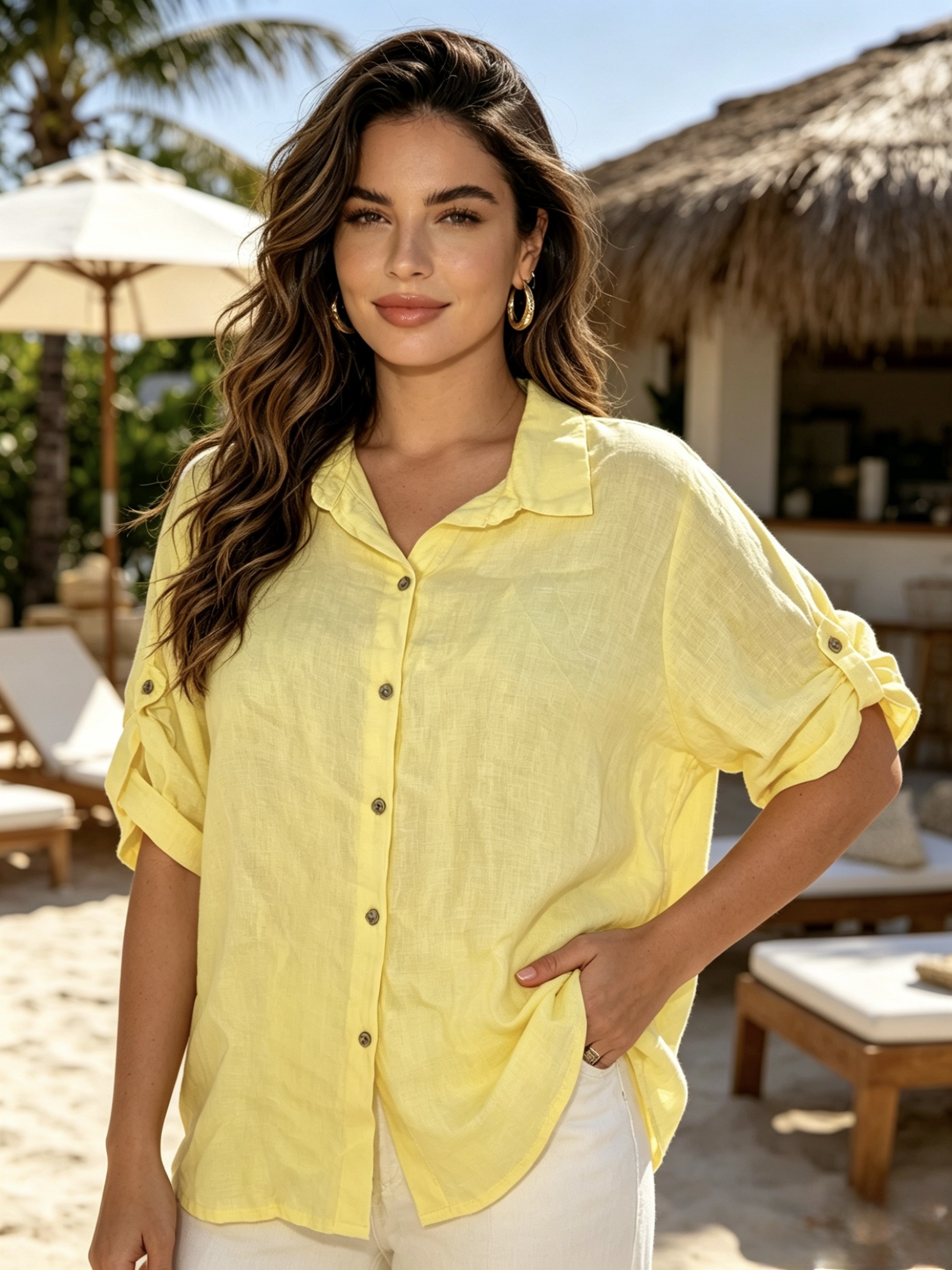 Wholesaler Mika Moda - Pure linen shirt