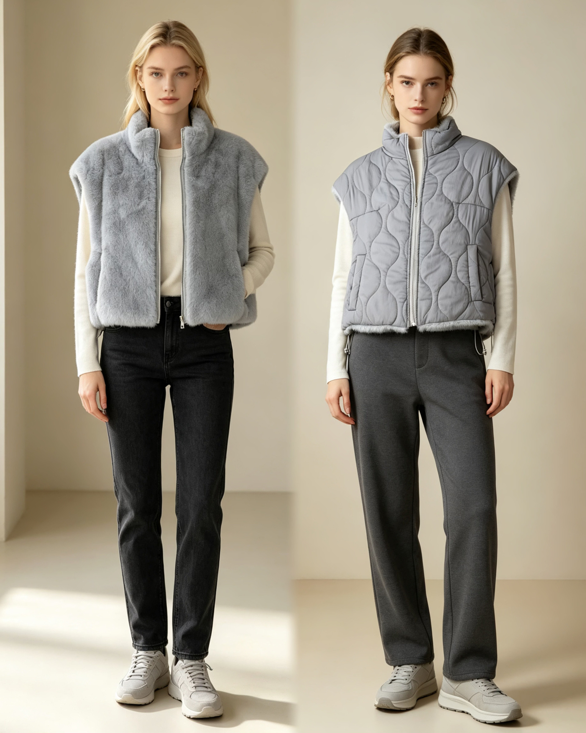 Wholesaler Mika Moda - Reversible faux fur vest