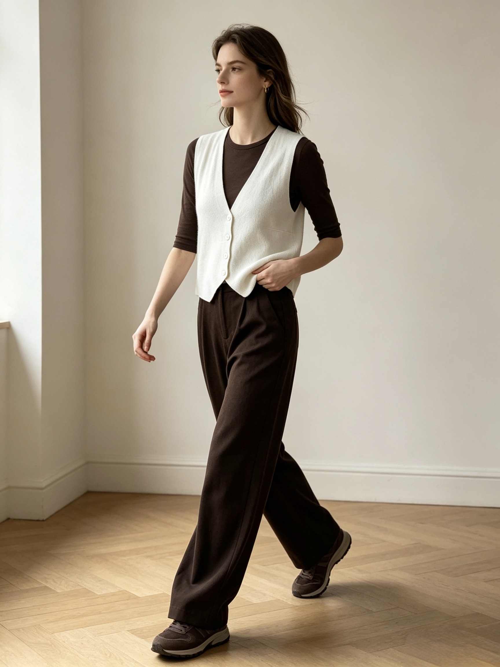 Wholesaler Mika Moda - Knitted vest with buttons