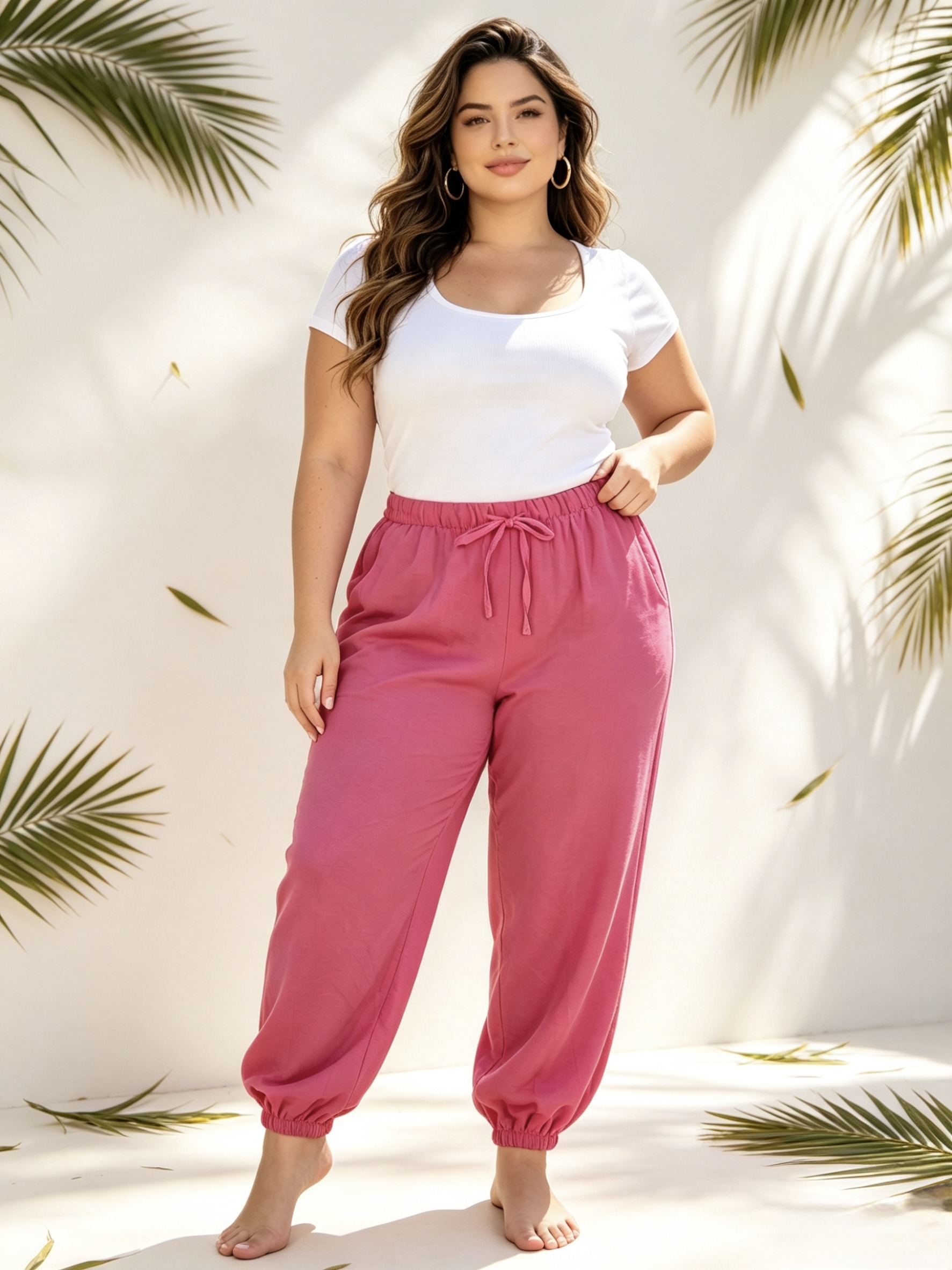 Wholesaler Mika Moda - Balloon pants with elastic at the bottom