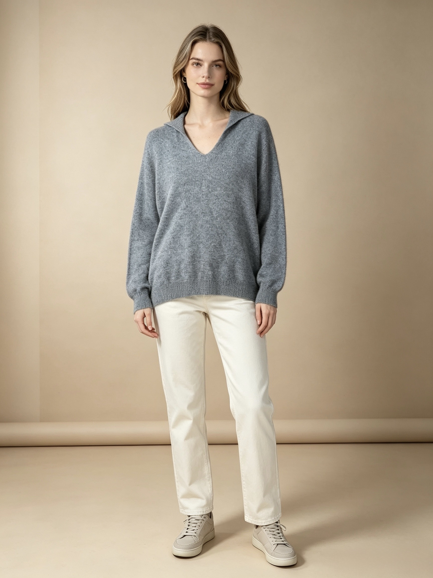 Wholesaler Mika Moda - Sweater with shirt collar