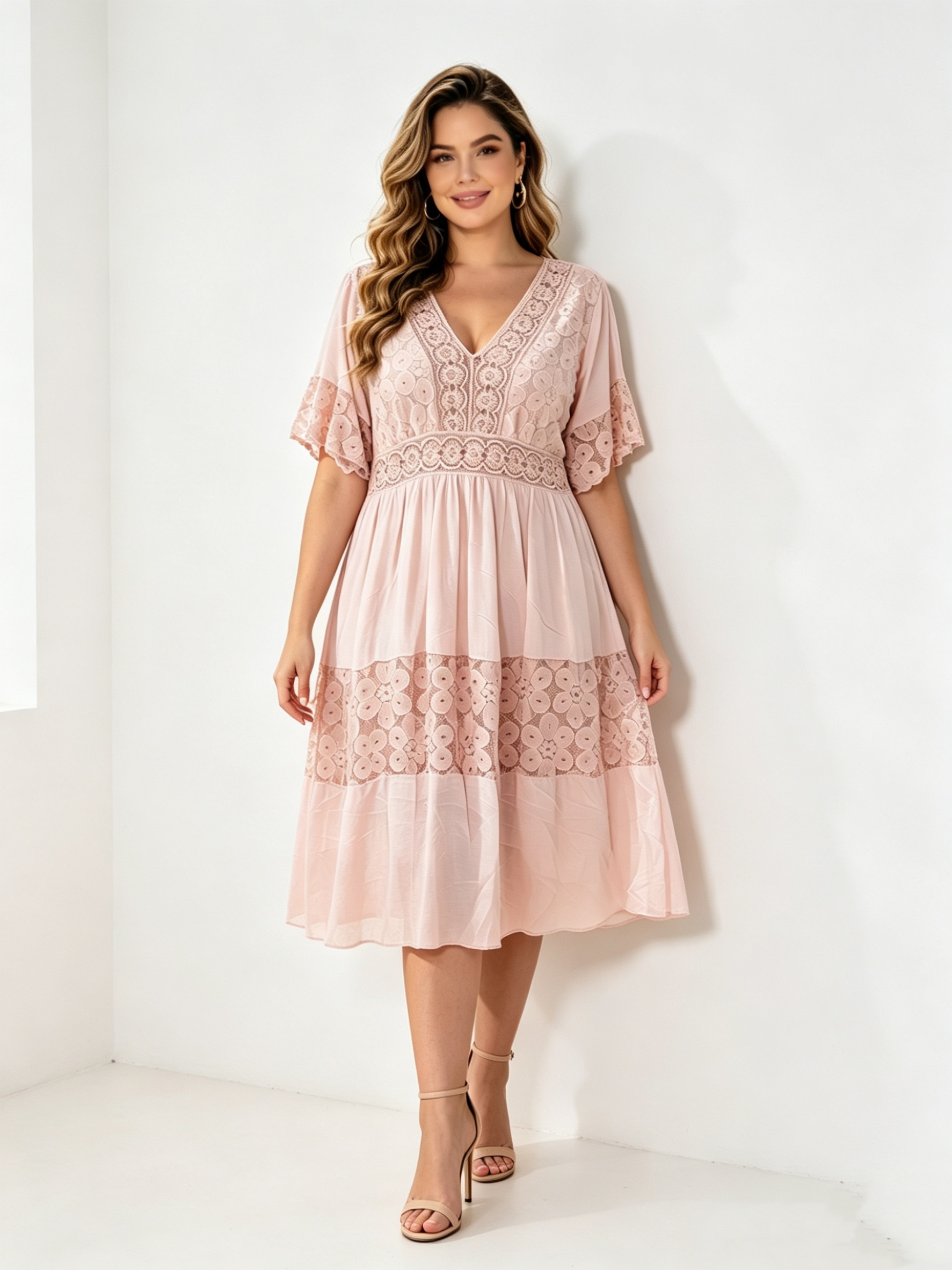 Mayorista Mika Moda - Vestido con encaje