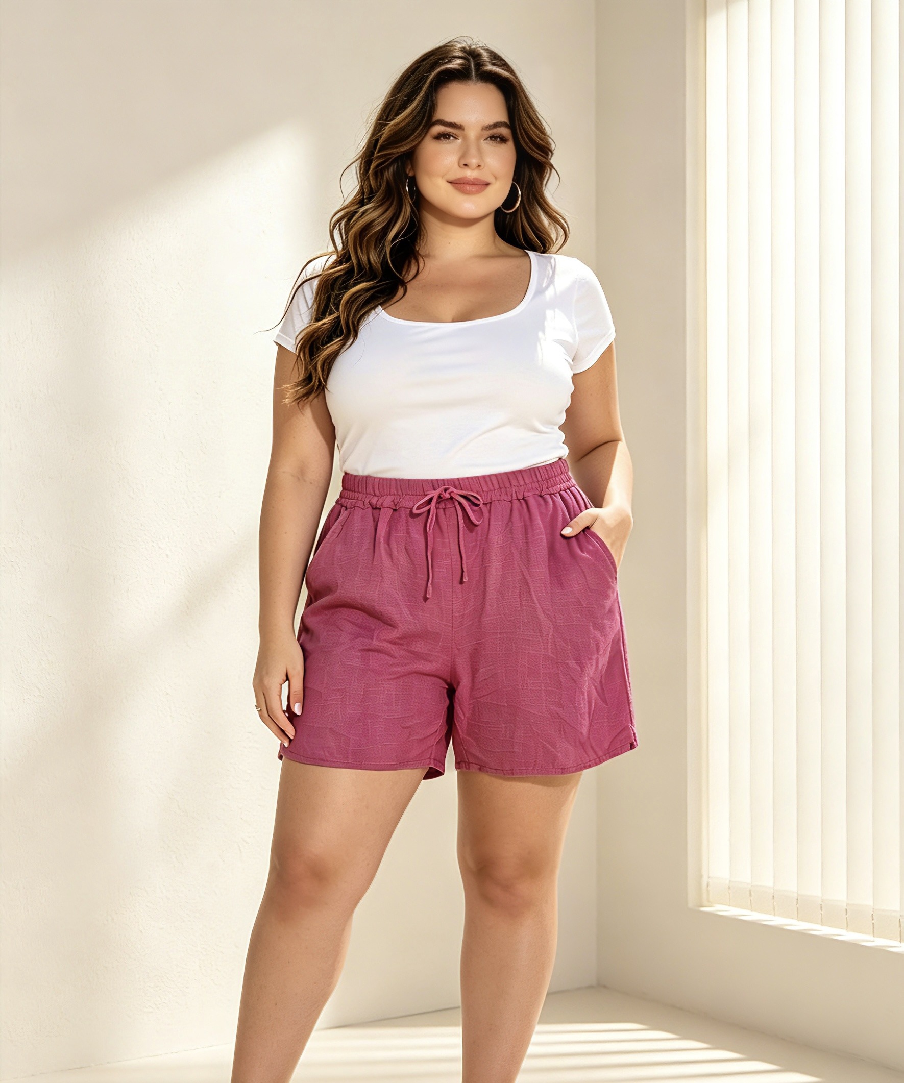 Wholesaler Mika Moda - Cotton shorts with pockets