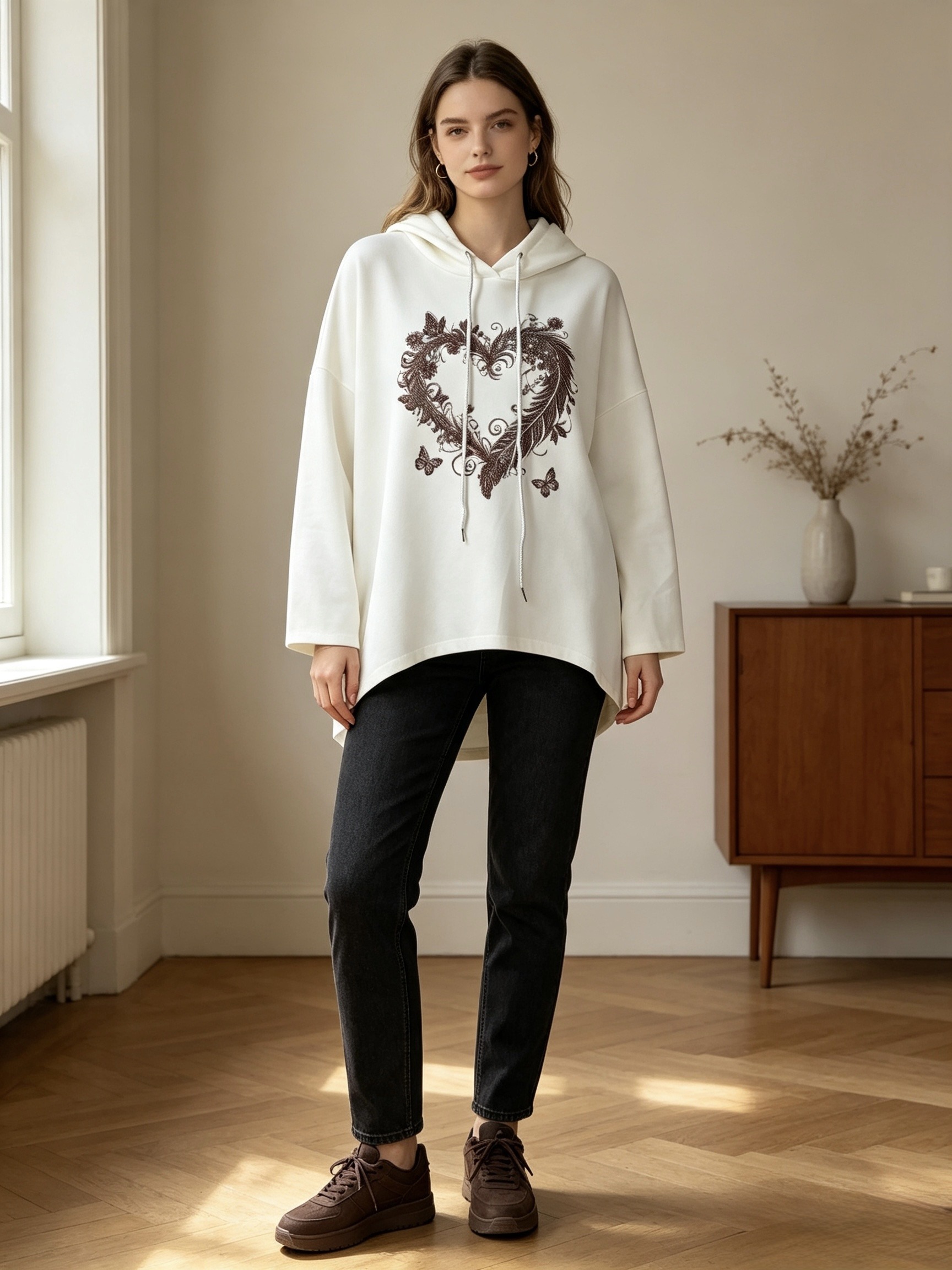 Wholesaler Mika Moda - Hoodie with glitter print
