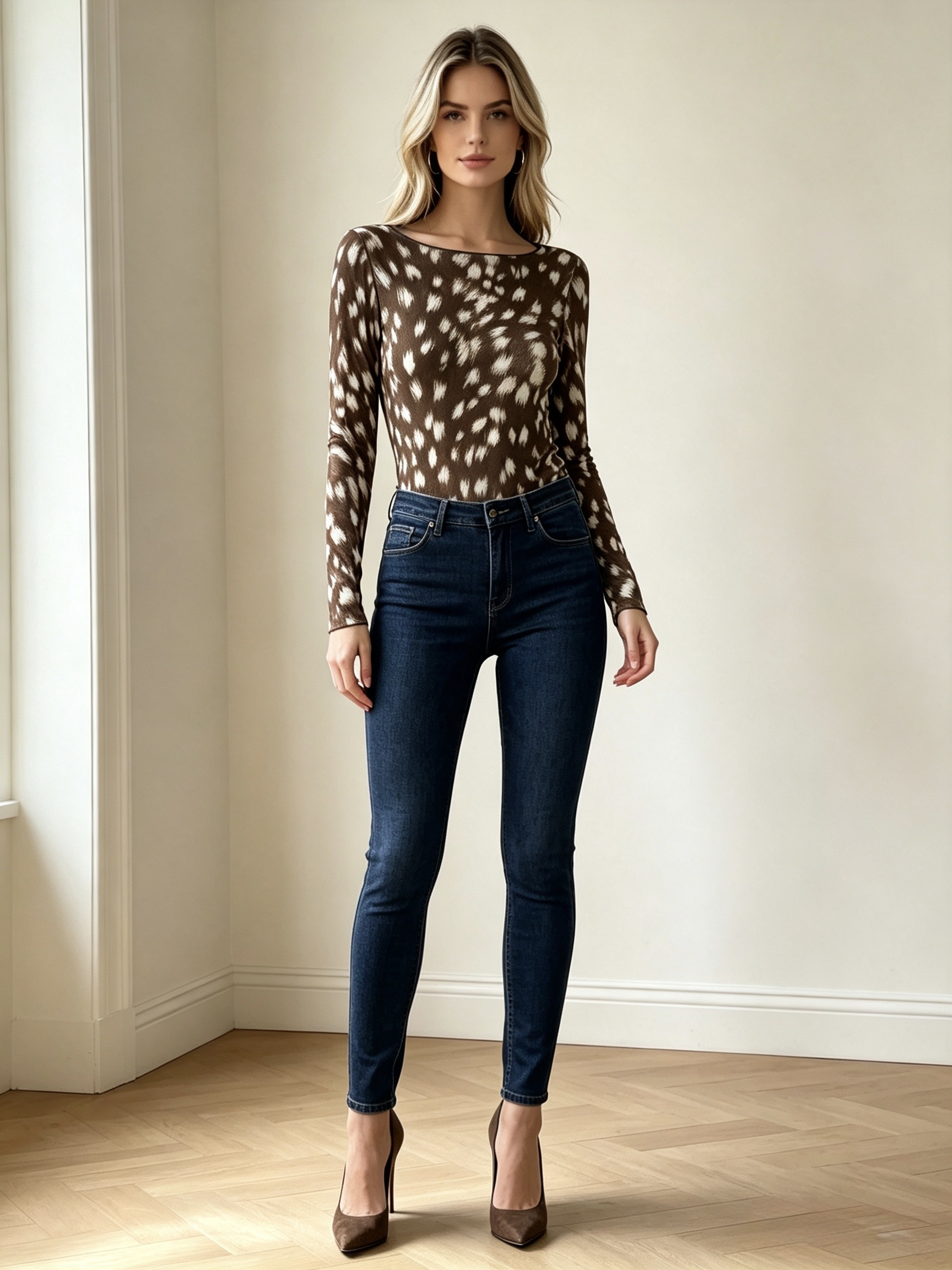 Mayorista Mika Moda - Suéter de mezcla de cachemira con estampado