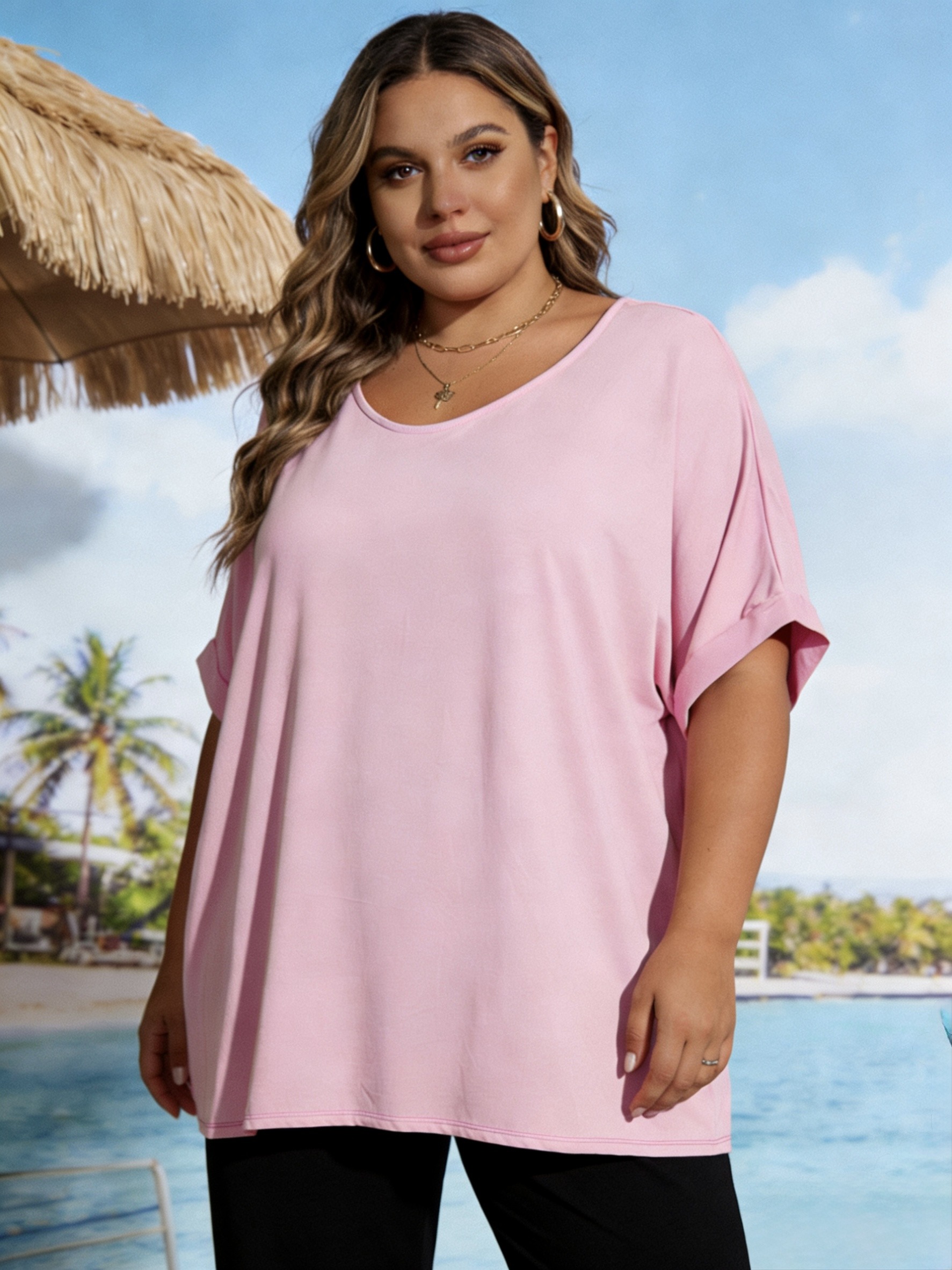 Grossista Mika Moda - MAGLIETTA BASIC TAGLIA FORTI