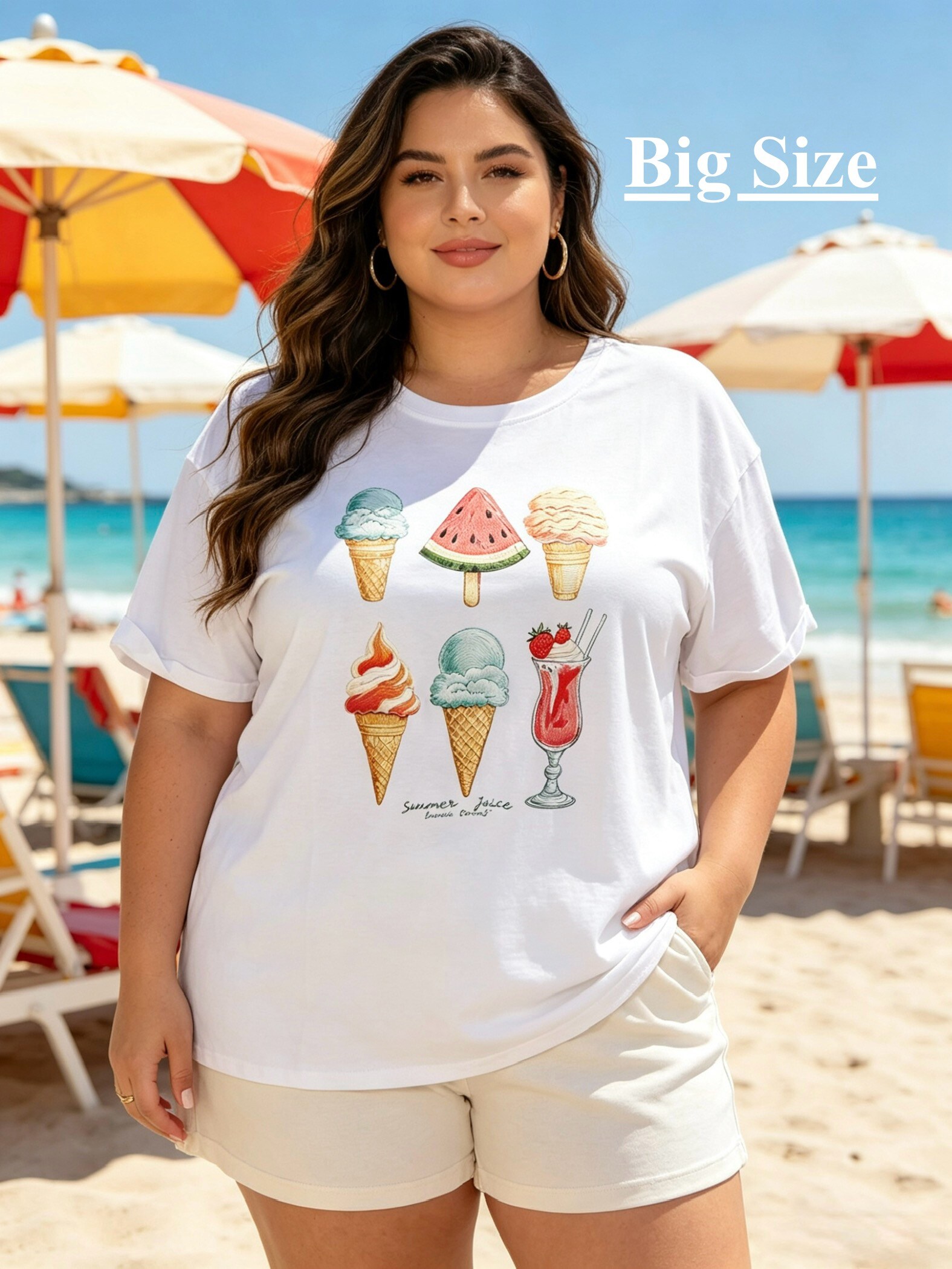 Mayorista Mika Moda - Camiseta con estampado efecto bordado