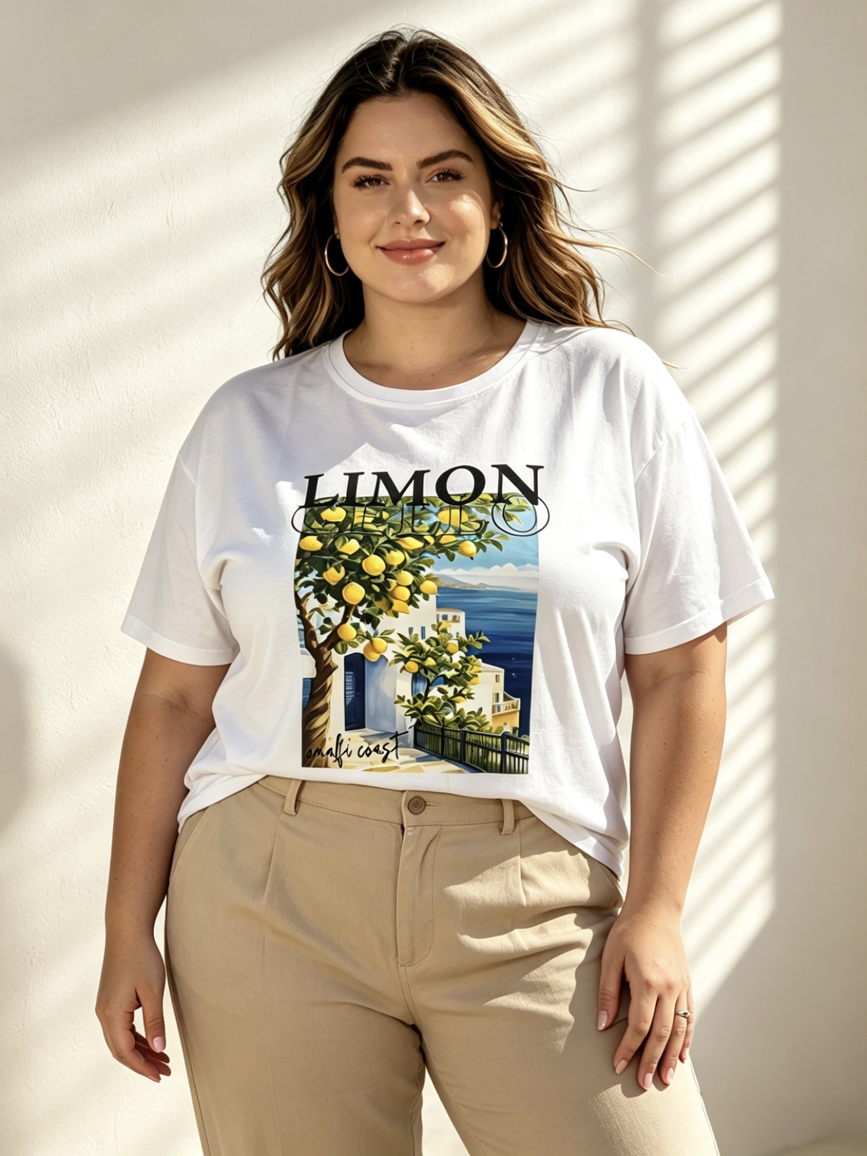 Mayorista Mika Moda - Camiseta de talla grande con estampado