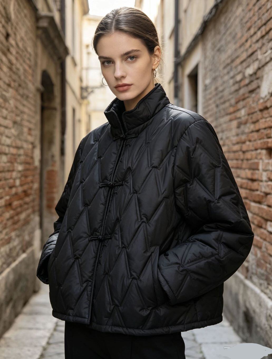 Wholesaler MIKAFIRENZE - Puffer jacket with button detail