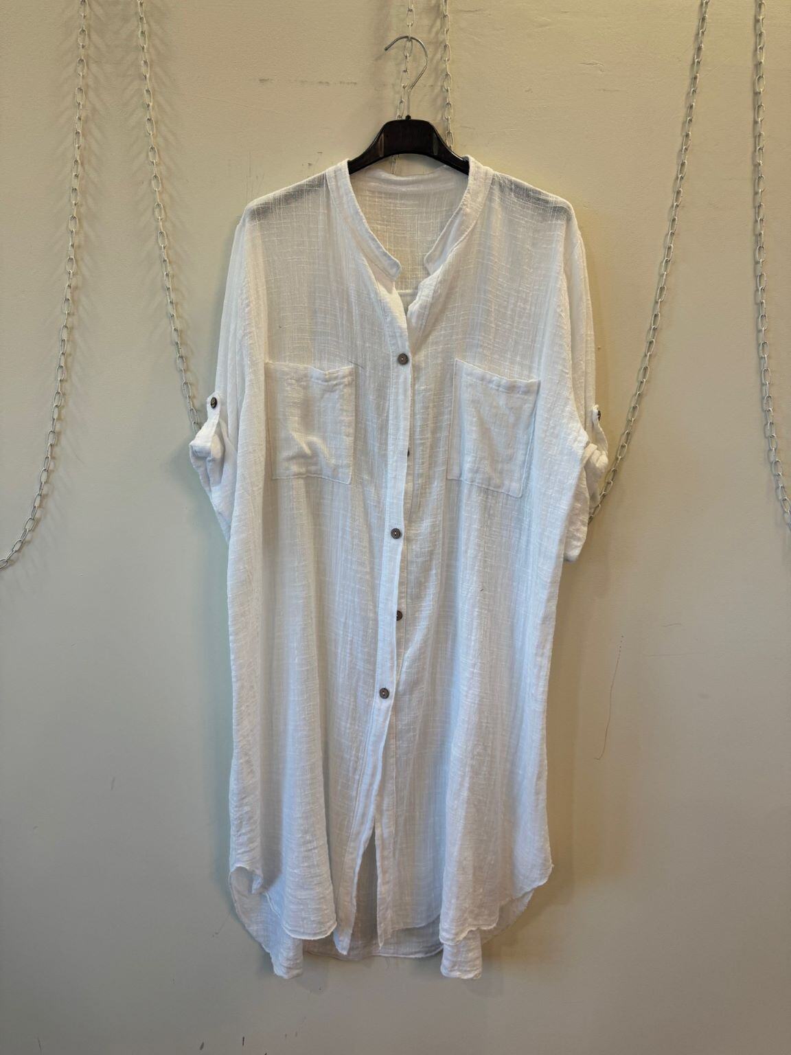 Mayorista MIKAFIRENZE - Vestido camisero largo