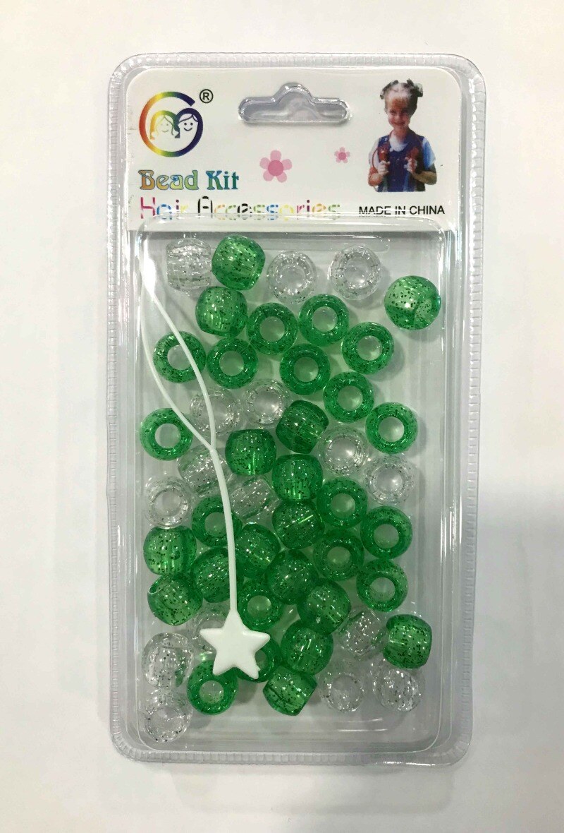 Grossiste MILLE ET UNE ETOILES - Perles pailleté deux couleurs, transparent blanc et une couleur