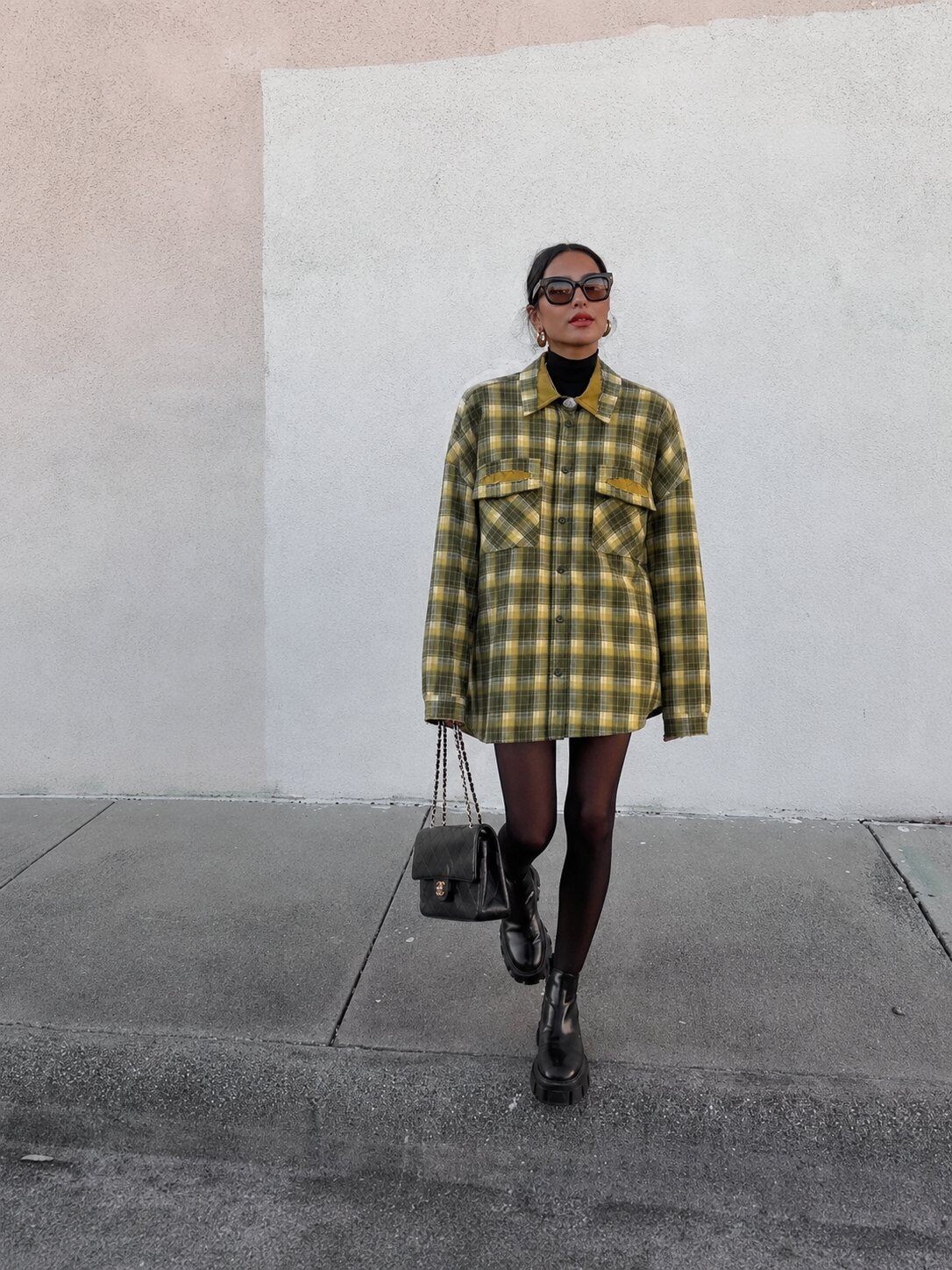 Wholesaler MILLERA - PLAID UTILITY SHIRT WITH DESTROYED DETAILS