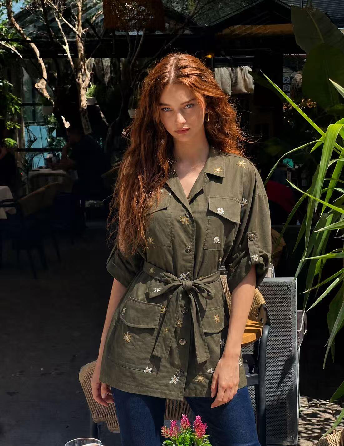 Mayorista MILLERA - VESTIDO CORTO DE ALGODÓN BORDADO CON NUDO