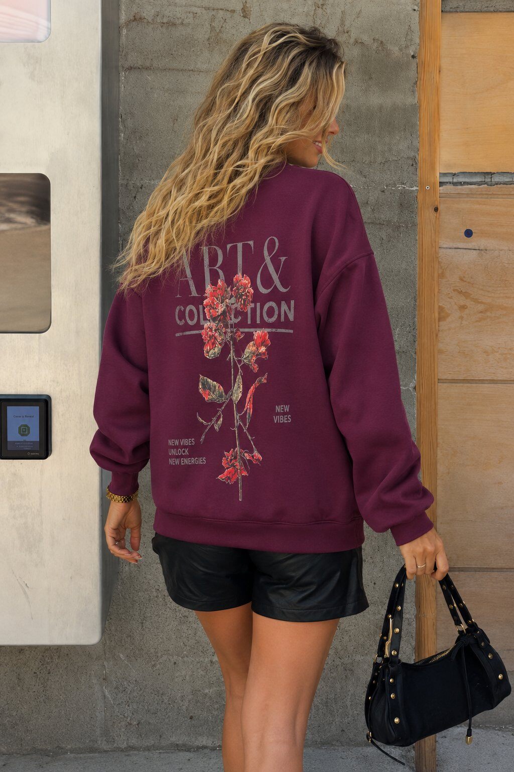 Grossiste MILLERA - SWEAT-SHIRT AVEC MAXI IMPRIMÉ FLORAL AU DOS