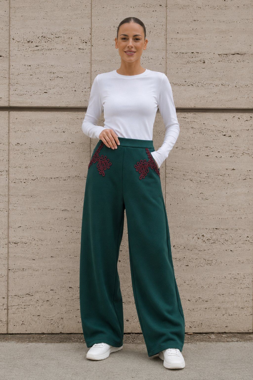 Grossiste MILLERA - PANTALON PALAZZO AVEC DÉCORATION CORDON