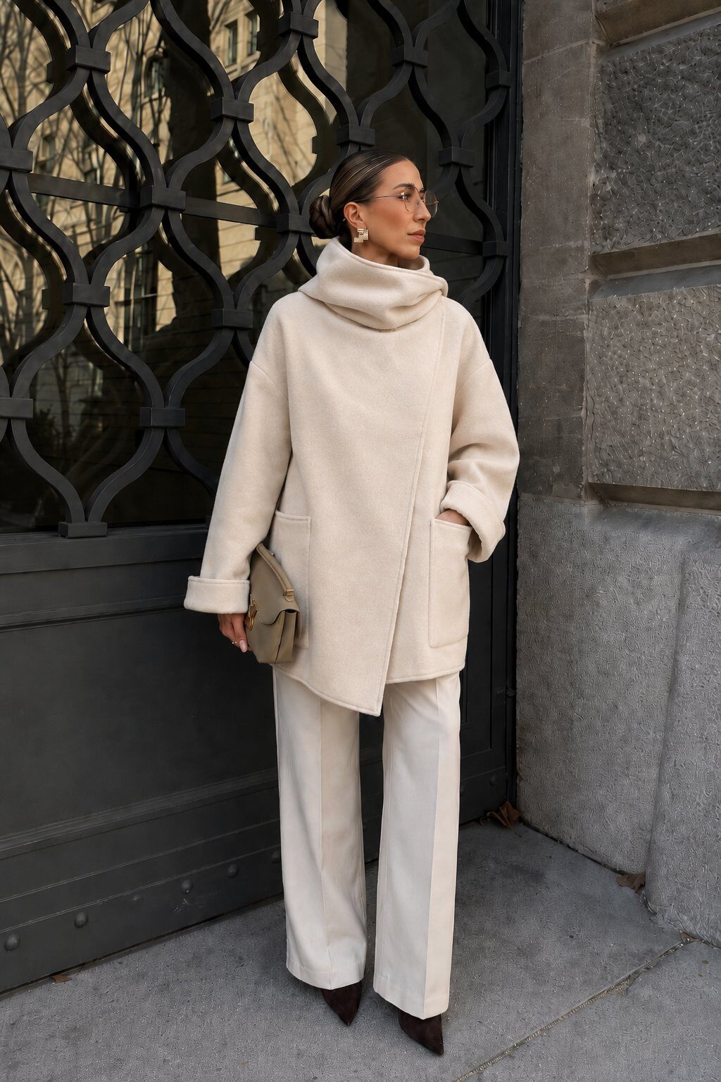 Wholesaler MILLERA - JACKET WITH MAXI CAPE COLLAR