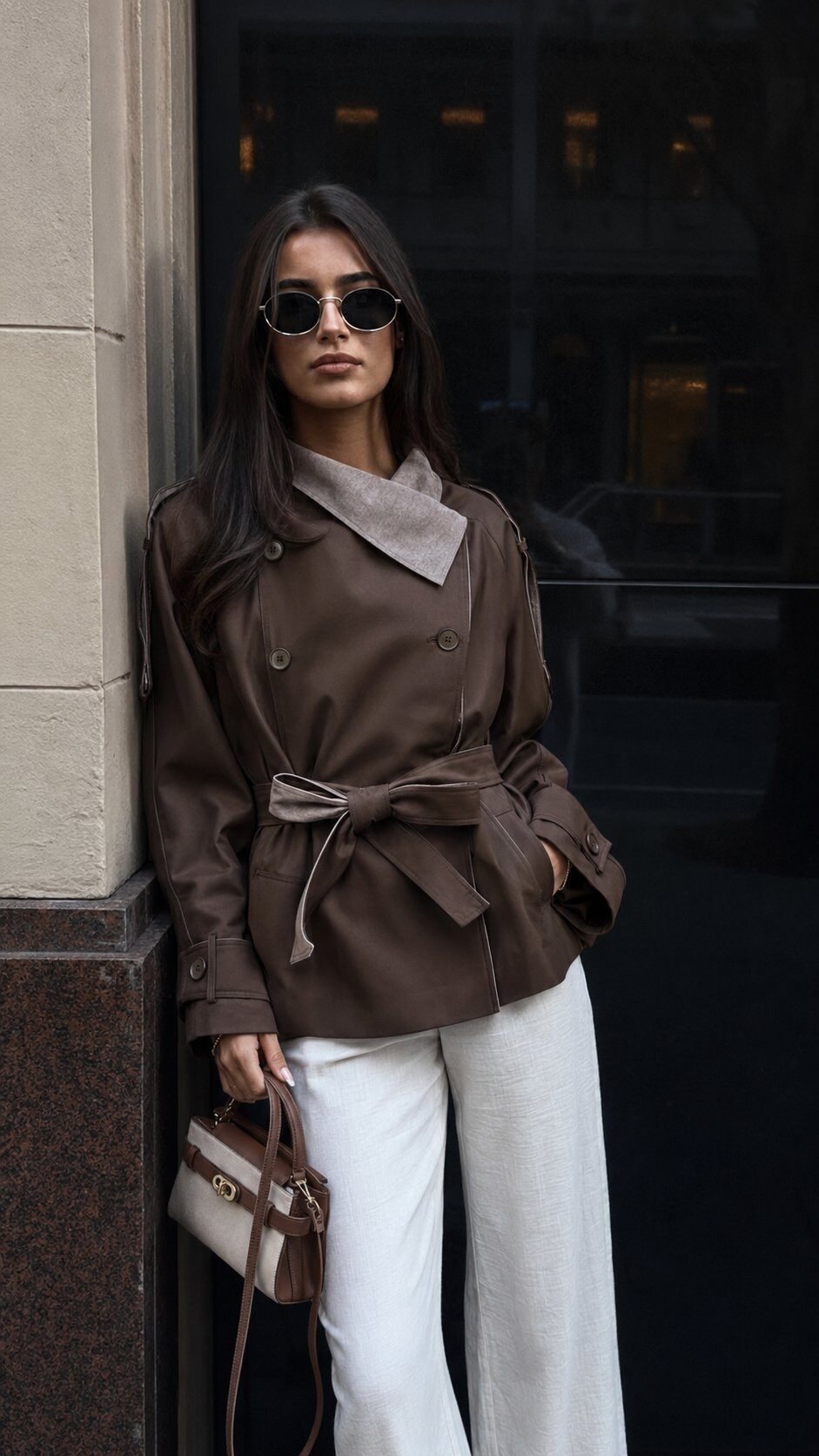 Wholesaler MILLERA - T2:70%COTTON 25%POLYESTER 5%SPANDEX T3:100%POLYESTER. DOUBLE-BREASTED TRENCH COAT