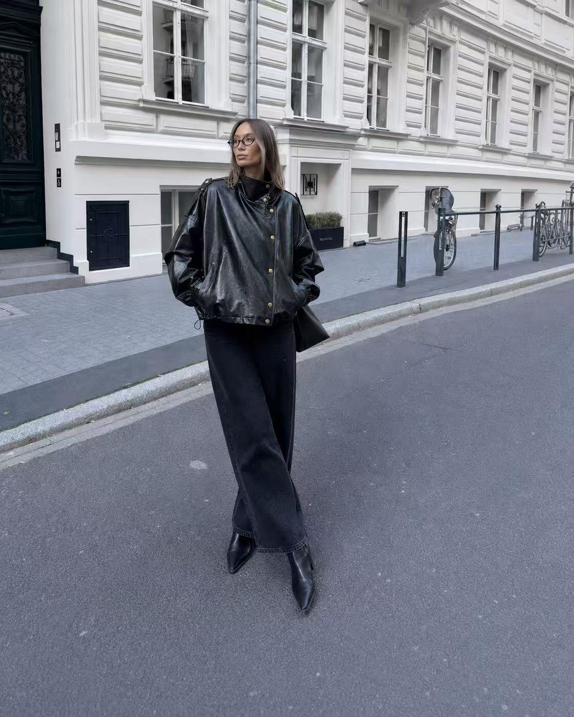 Wholesaler MILLERA - VINTAGE LEATHER-EFFECT BOMBER