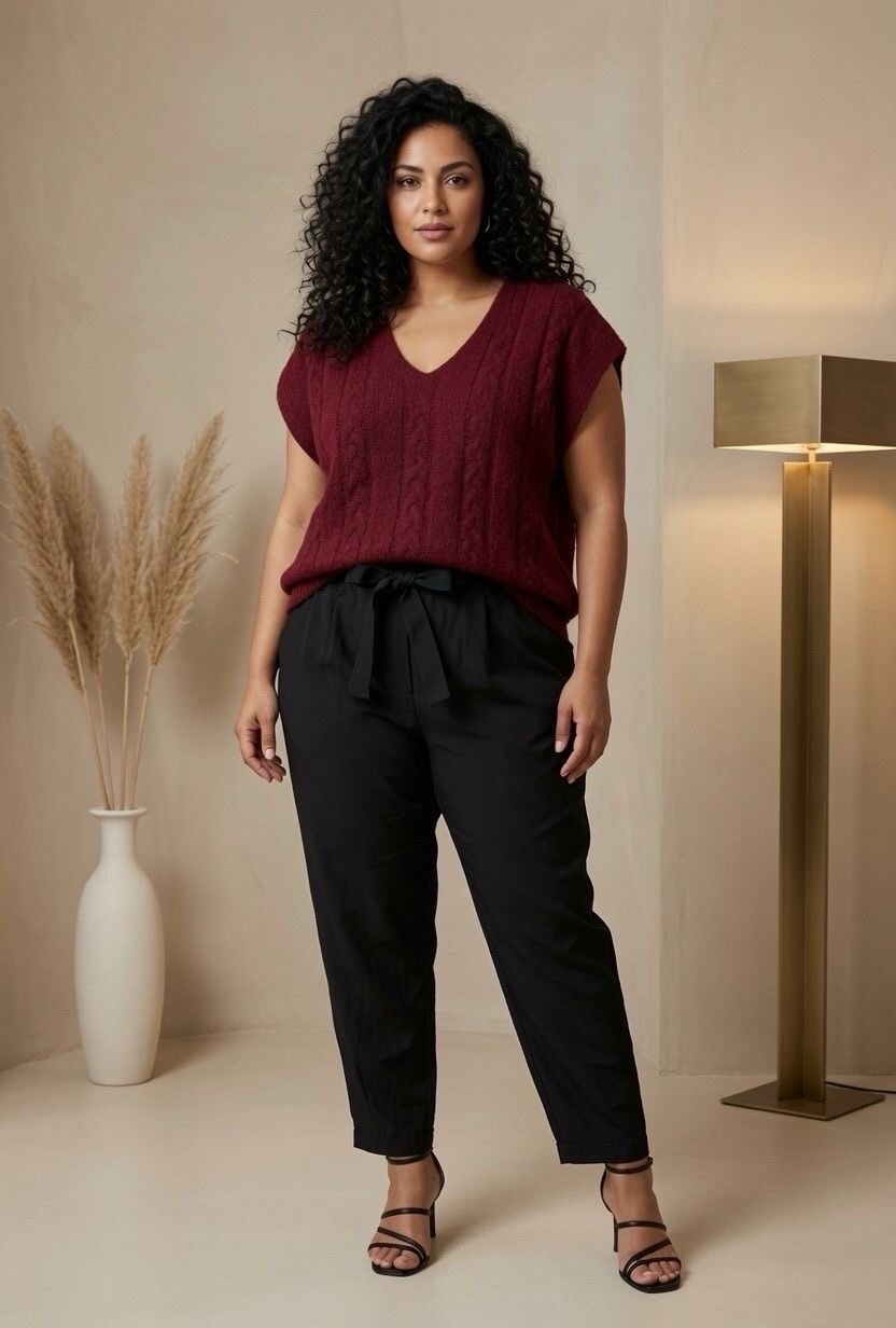 Grossiste Mily Grande Taille - Pull sans manches