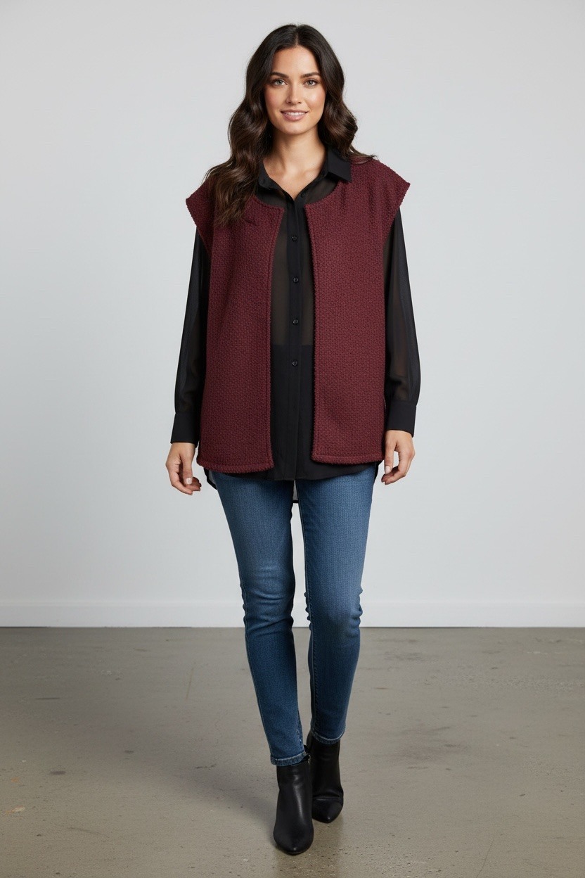 Grossiste Mily Grande Taille - Veste sans manches en grandes tailles