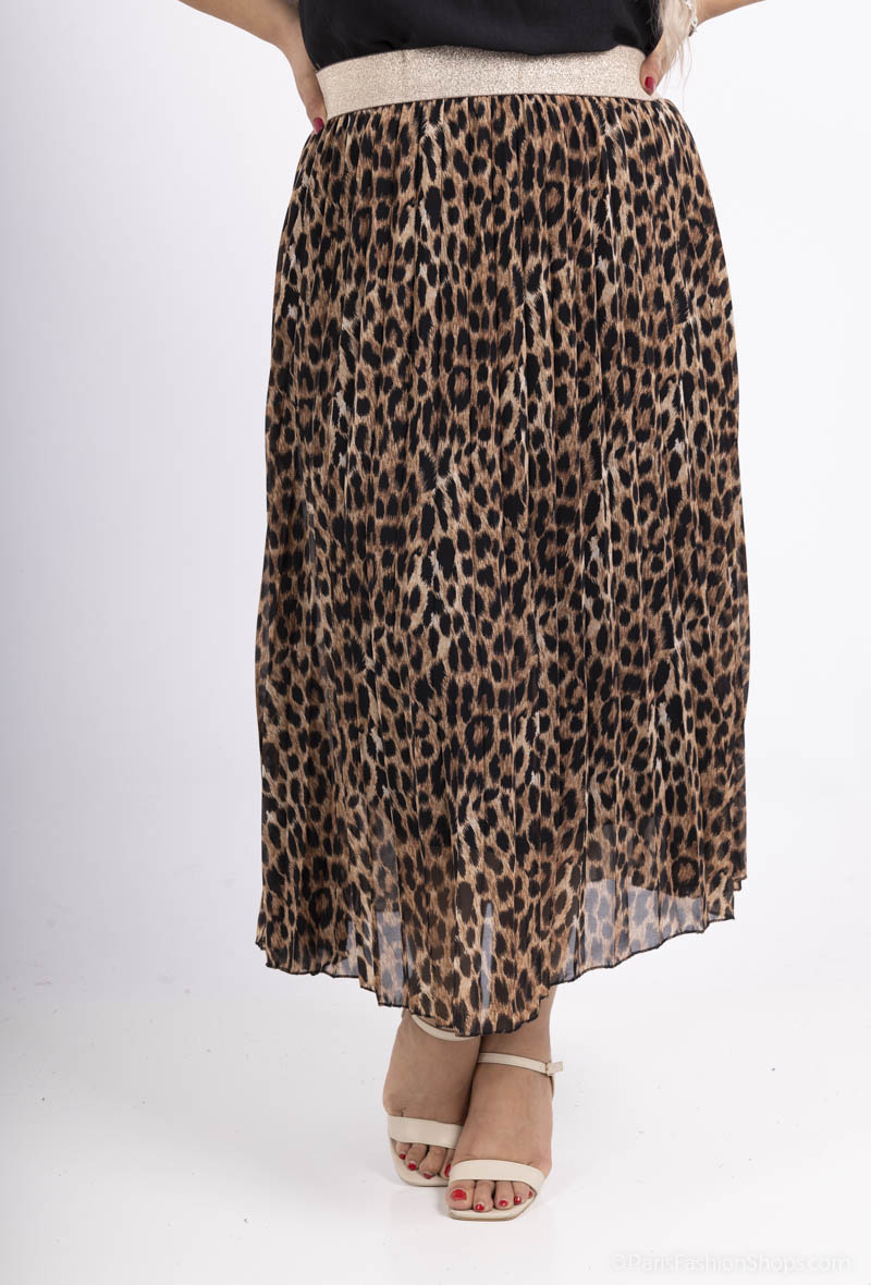Mayorista Mily Grande Taille - Falda plisada estampada