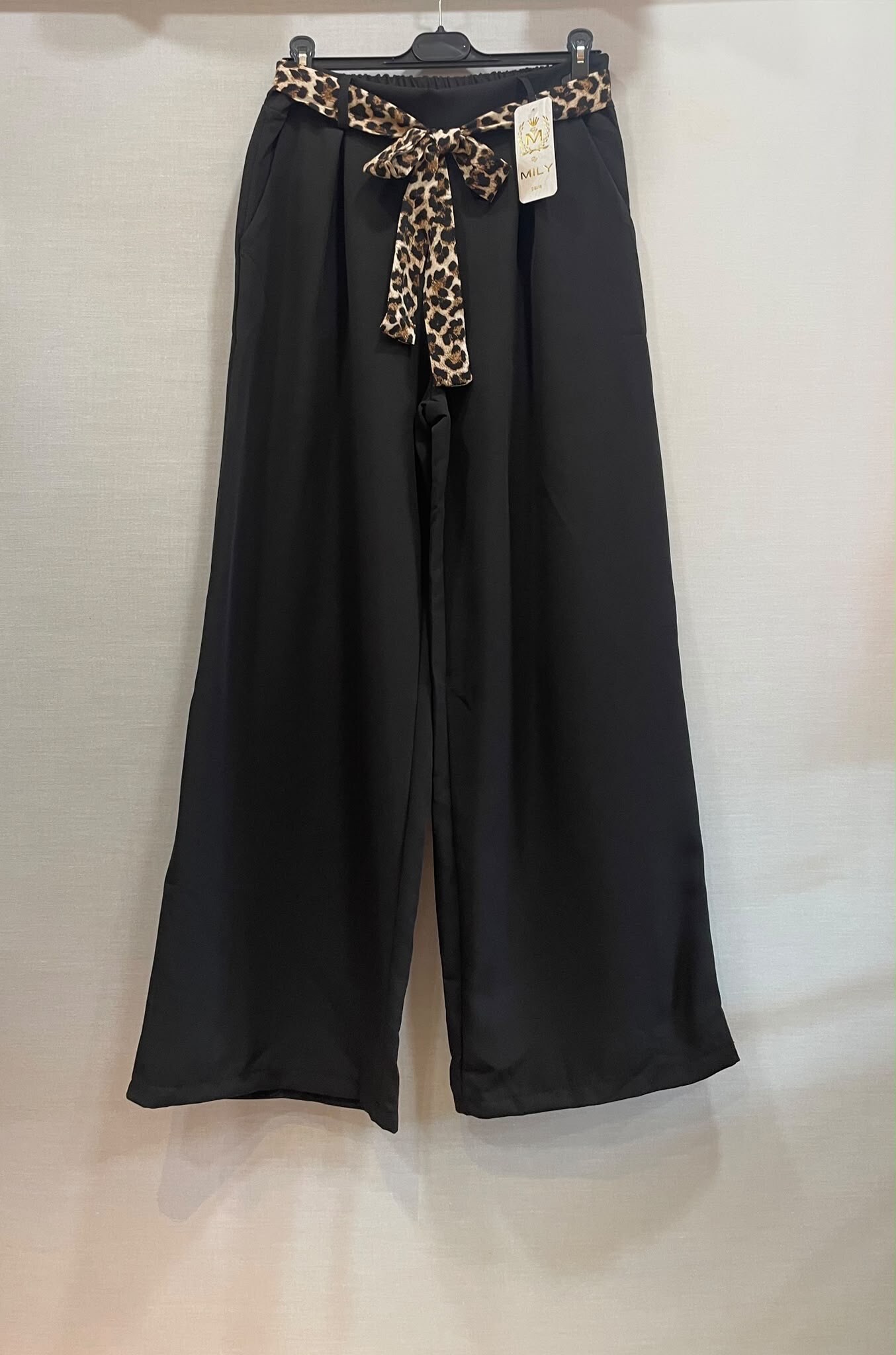 Wholesaler Mily - Wide pants with sequined belt
