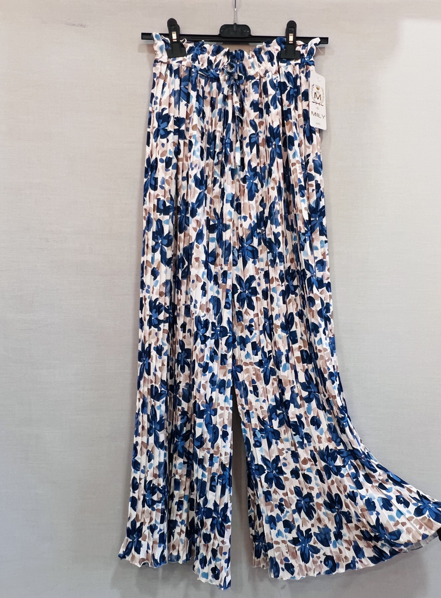 Großhändler Mily Grande Taille - Große Faltenhosen mit Blumendruck