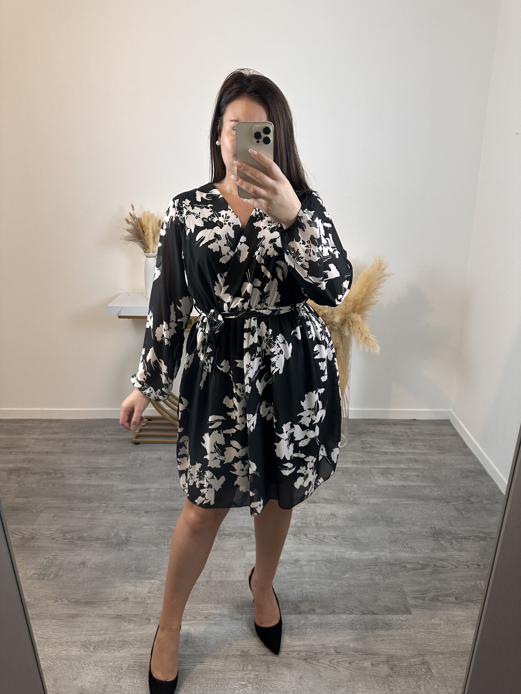 Wholesaler Mily - PLUS SIZE STRAIGHT FIT PRINTED DRESS