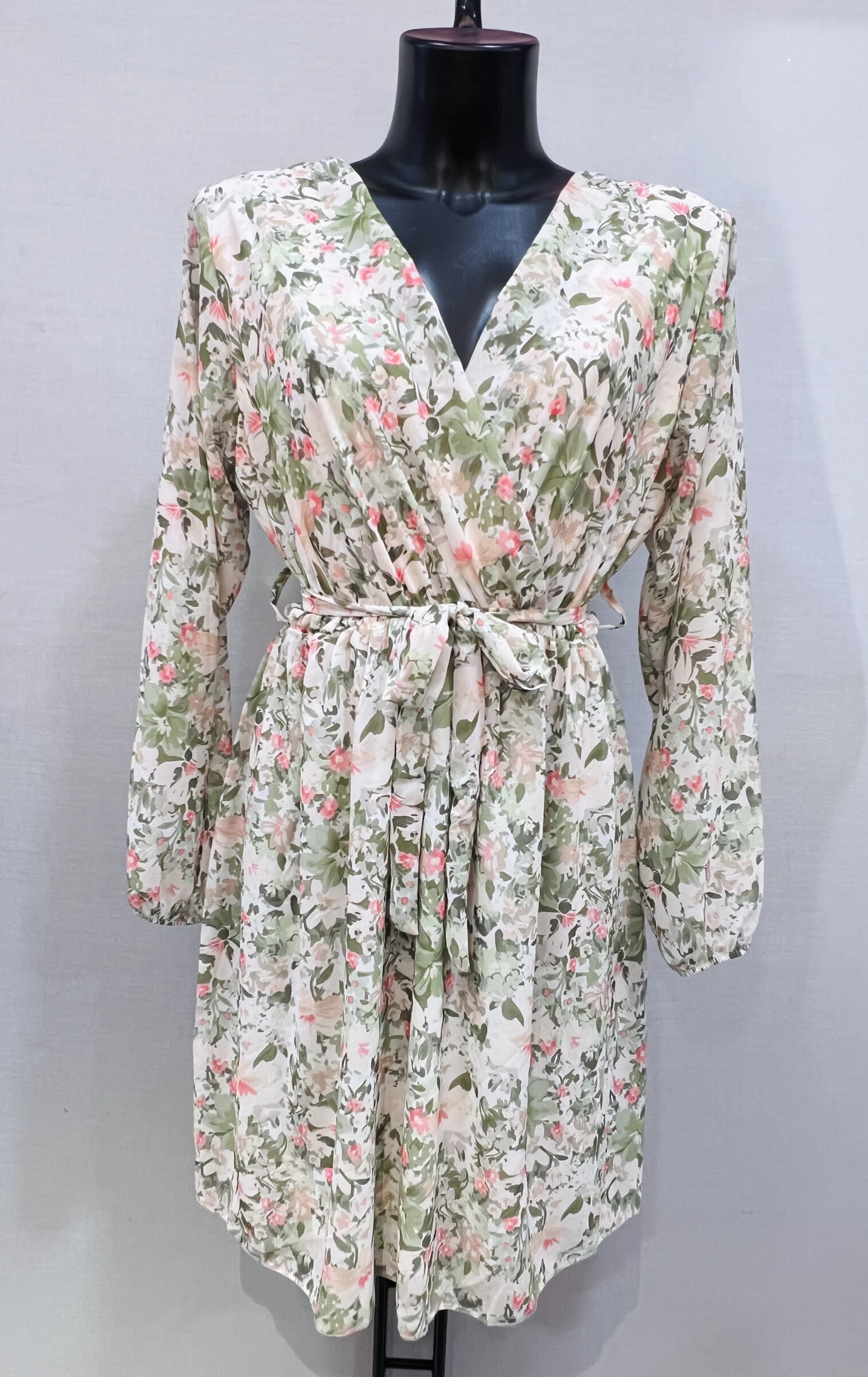 Mayorista Mily - VESTIDO ESTAMPADO CORTE RECTO TALLA GRANDE