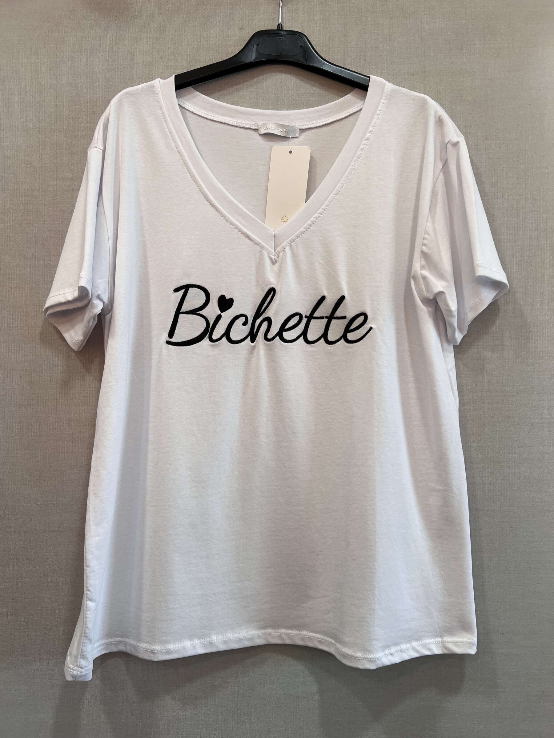 Grossiste Mily - T SHIRT COL V GRANDE TAILLE