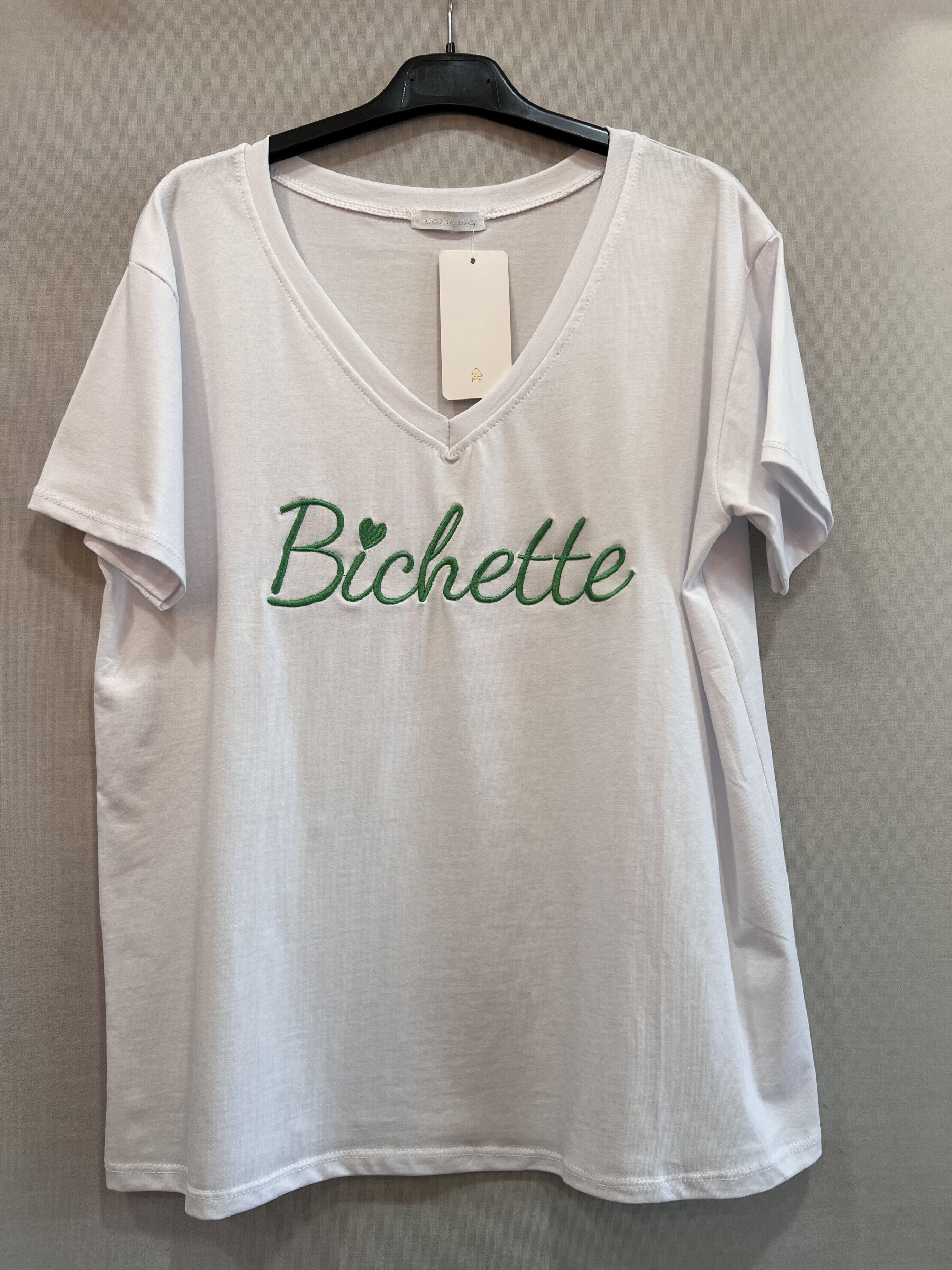 Grossiste Mily - T SHIRT COL V GRANDE TAILLE