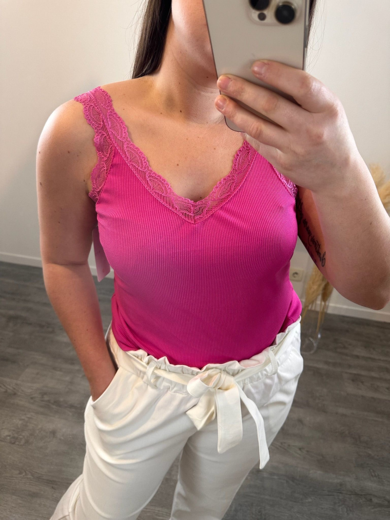 Mayorista Mily Grande Taille - Top con tirantes de encaje