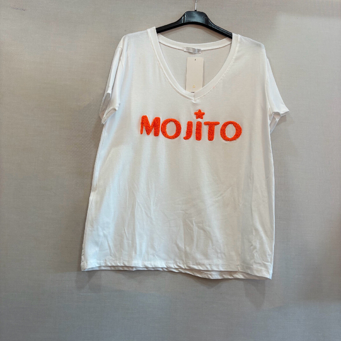 Grossiste Mily Grande Taille - t shirt grande taille col  v fluo