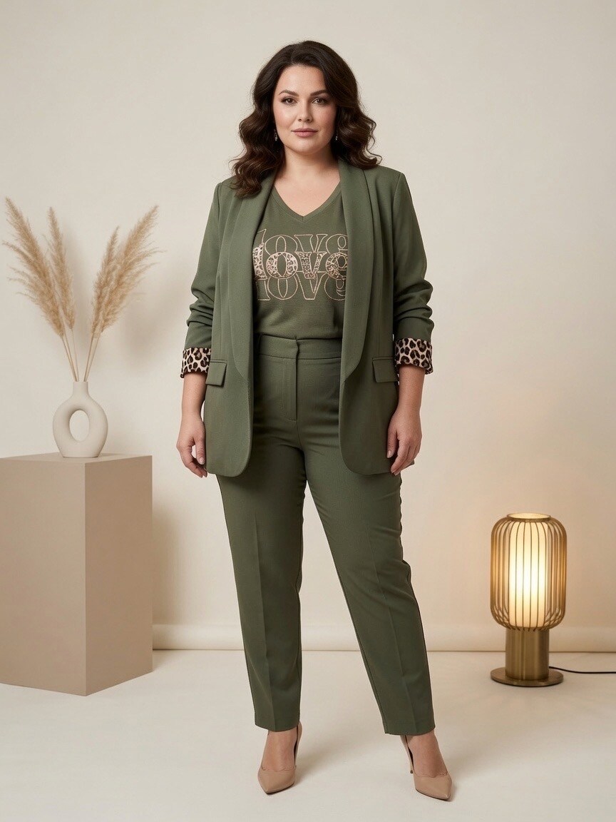 Wholesaler Mily - Leopard sleeve blazer