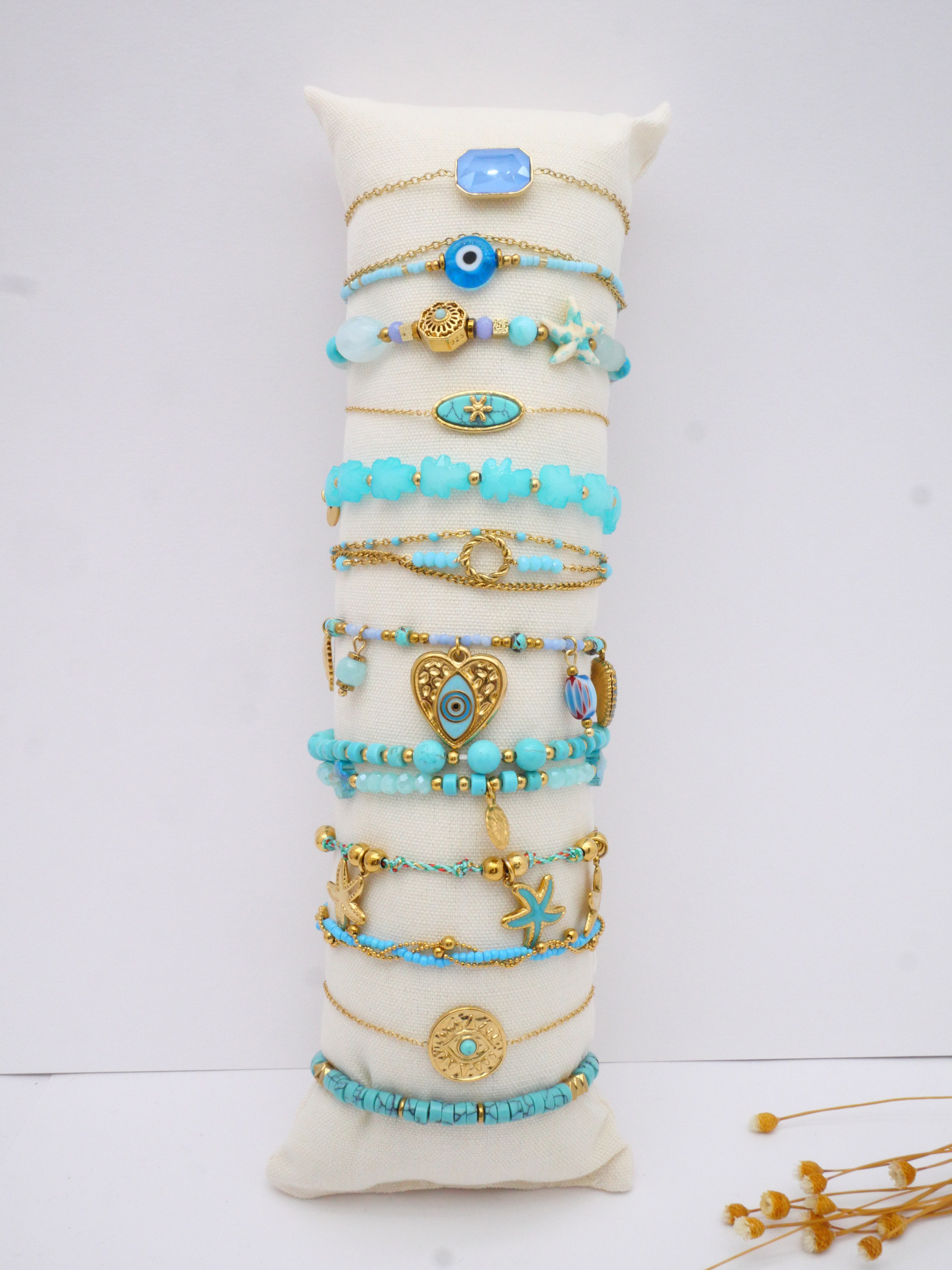 Großhändler MIMIKO - SET AUS 12 ARMBÄNDERN AUS 304 EDELSTAHL