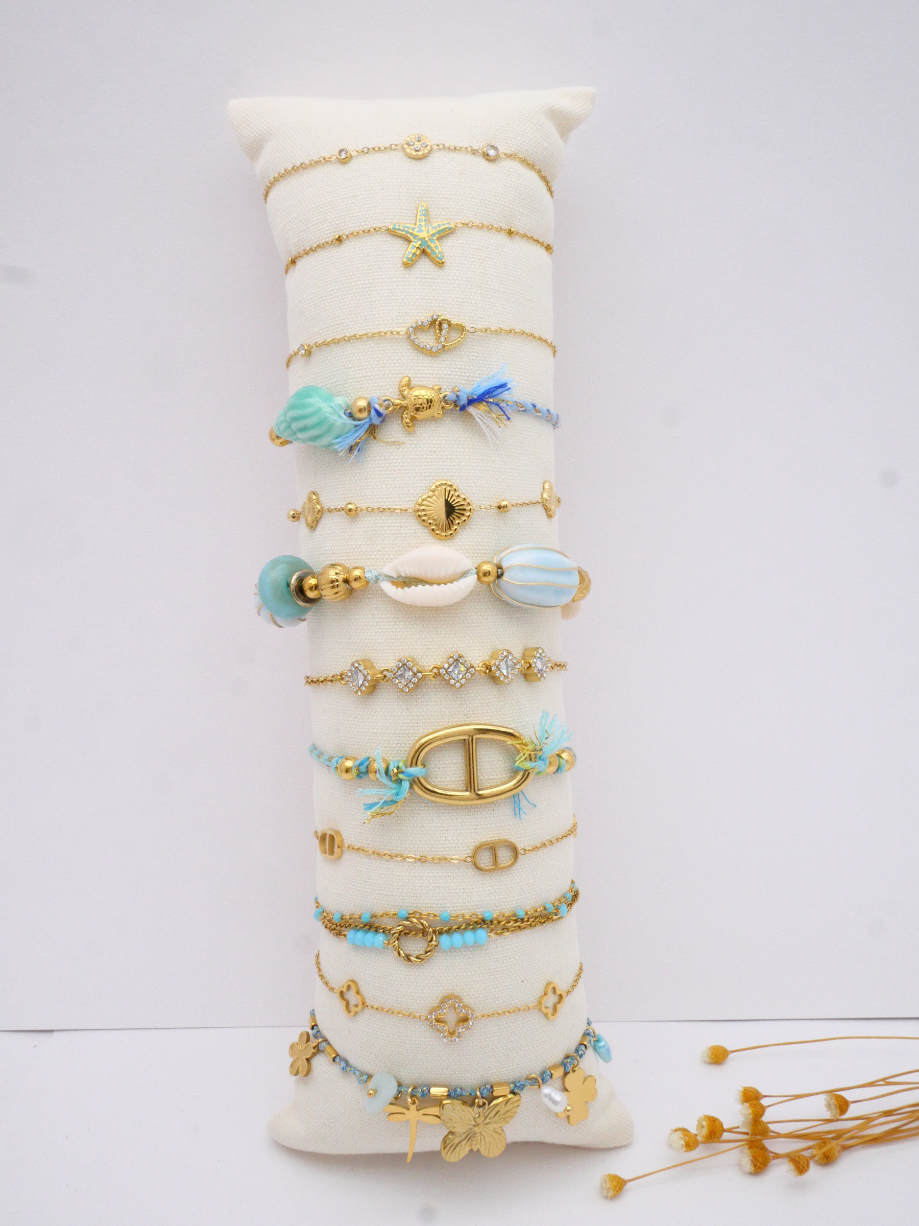 Großhändler MIMIKO - SET AUS 12 ARMBÄNDERN AUS 304 EDELSTAHL