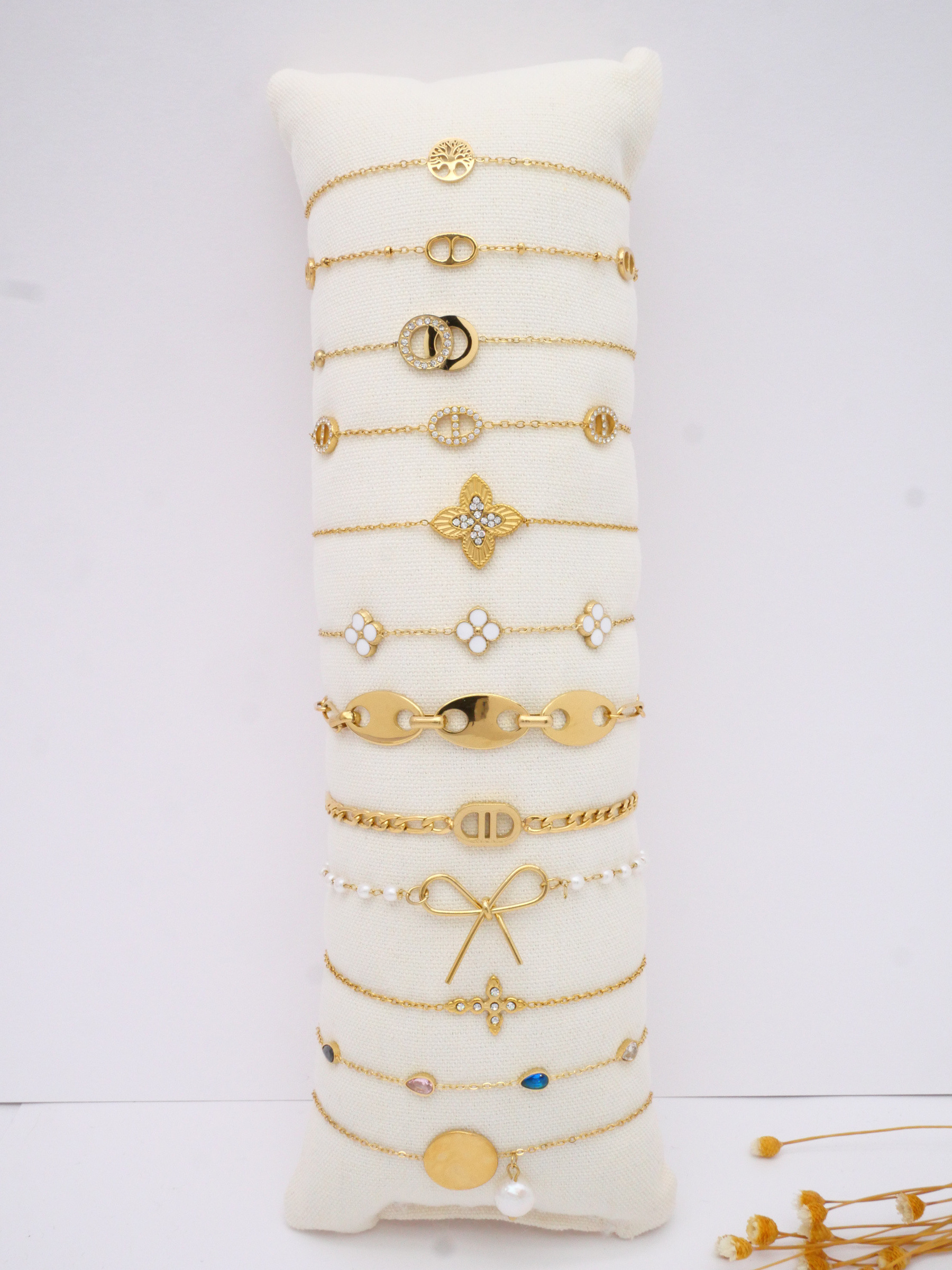 Großhändler MIMIKO - SET AUS 12 ARMBÄNDERN AUS 304 EDELSTAHL
