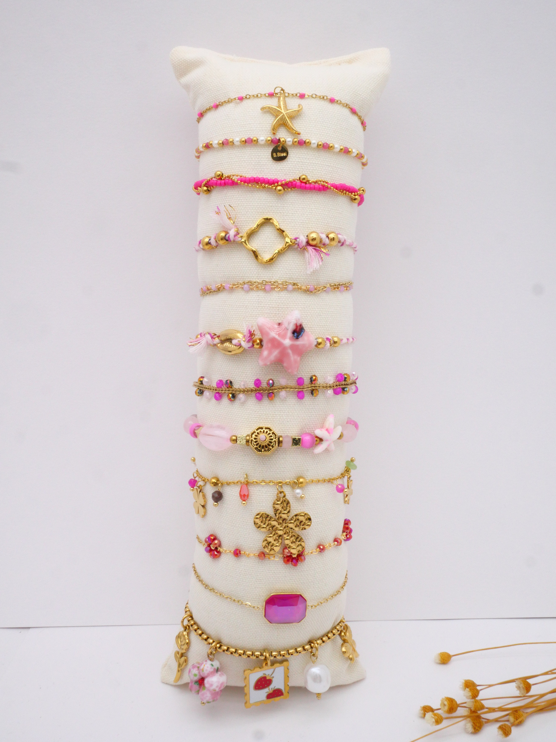 Grossiste MIMIKO - LOTS DE 12 BRACELETS EN ACIER INOXYDABLE 304