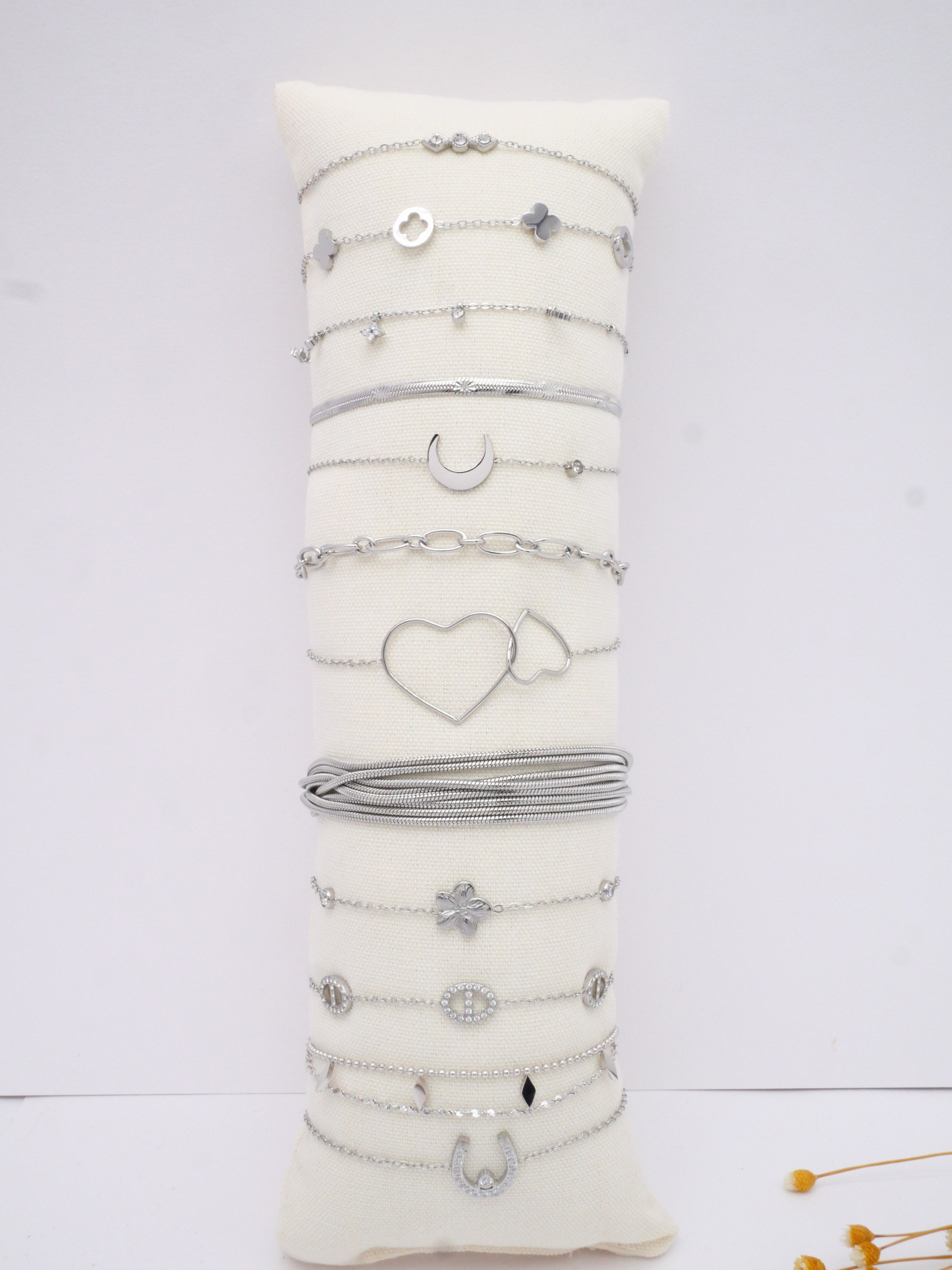 Grossiste MIMIKO - LOTS DE 12 BRACELETS EN ACIER INOXYDABLE 304