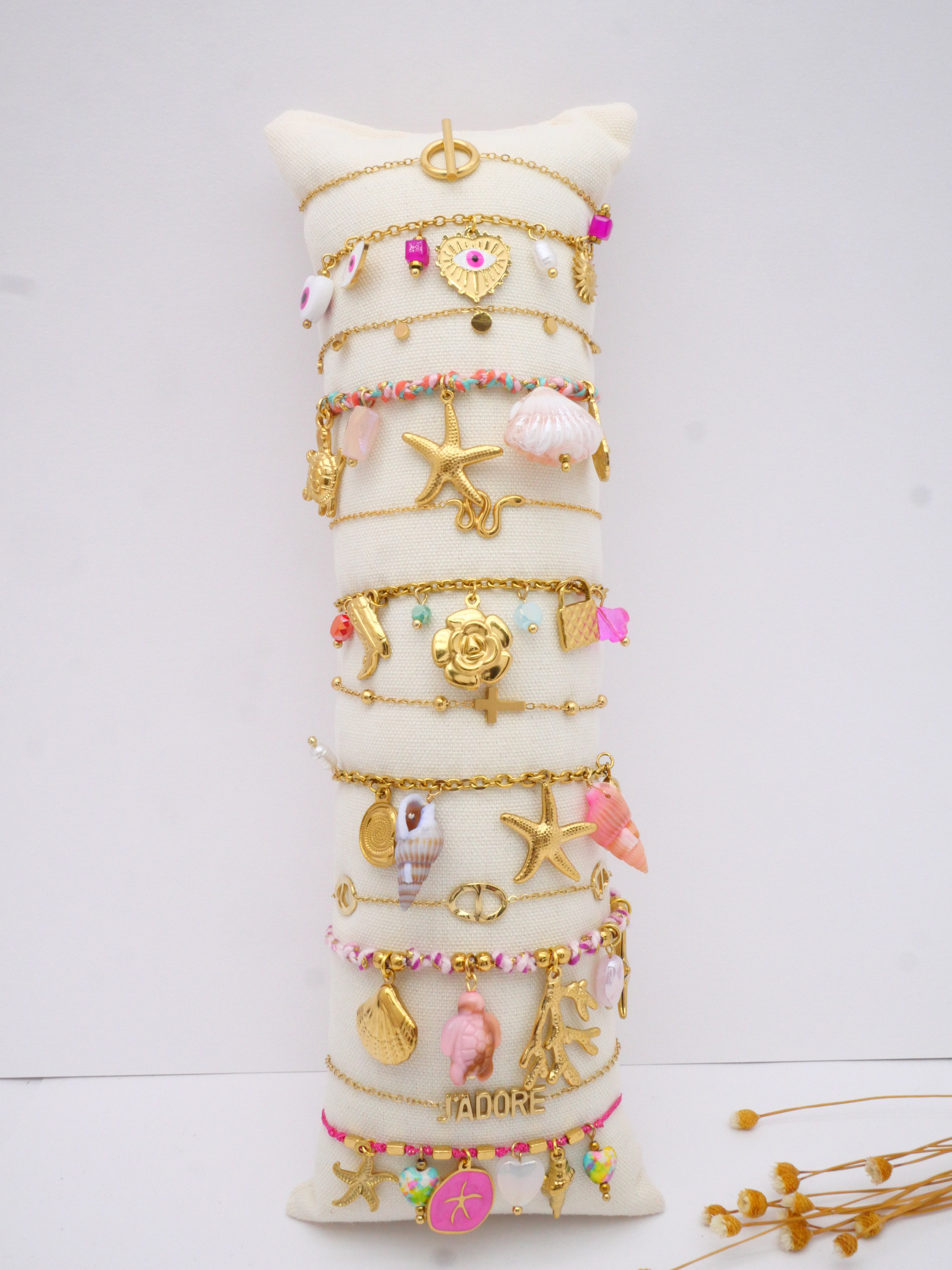 Grossiste MIMIKO - LOTS DE 12 BRACELETS EN ACIER INOXYDABLE 304