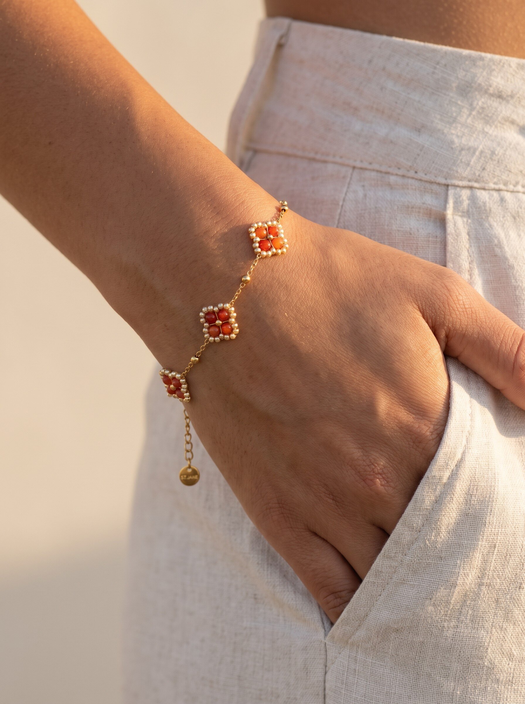 Grossista MIMIKO - BRACCIALE IN ACCIAIO INOX 304 CON PIETRE