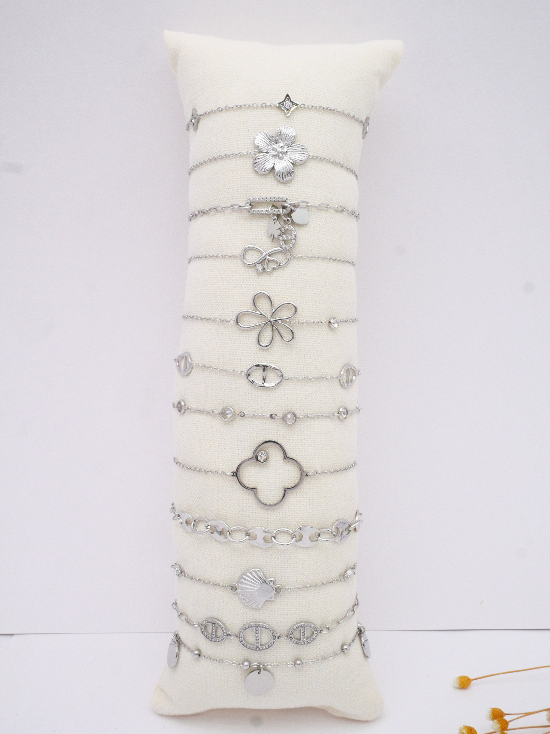 Grossiste MIMIKO - LOTS DE 12 BRACELETS EN ACIER INOXYDABLE 304