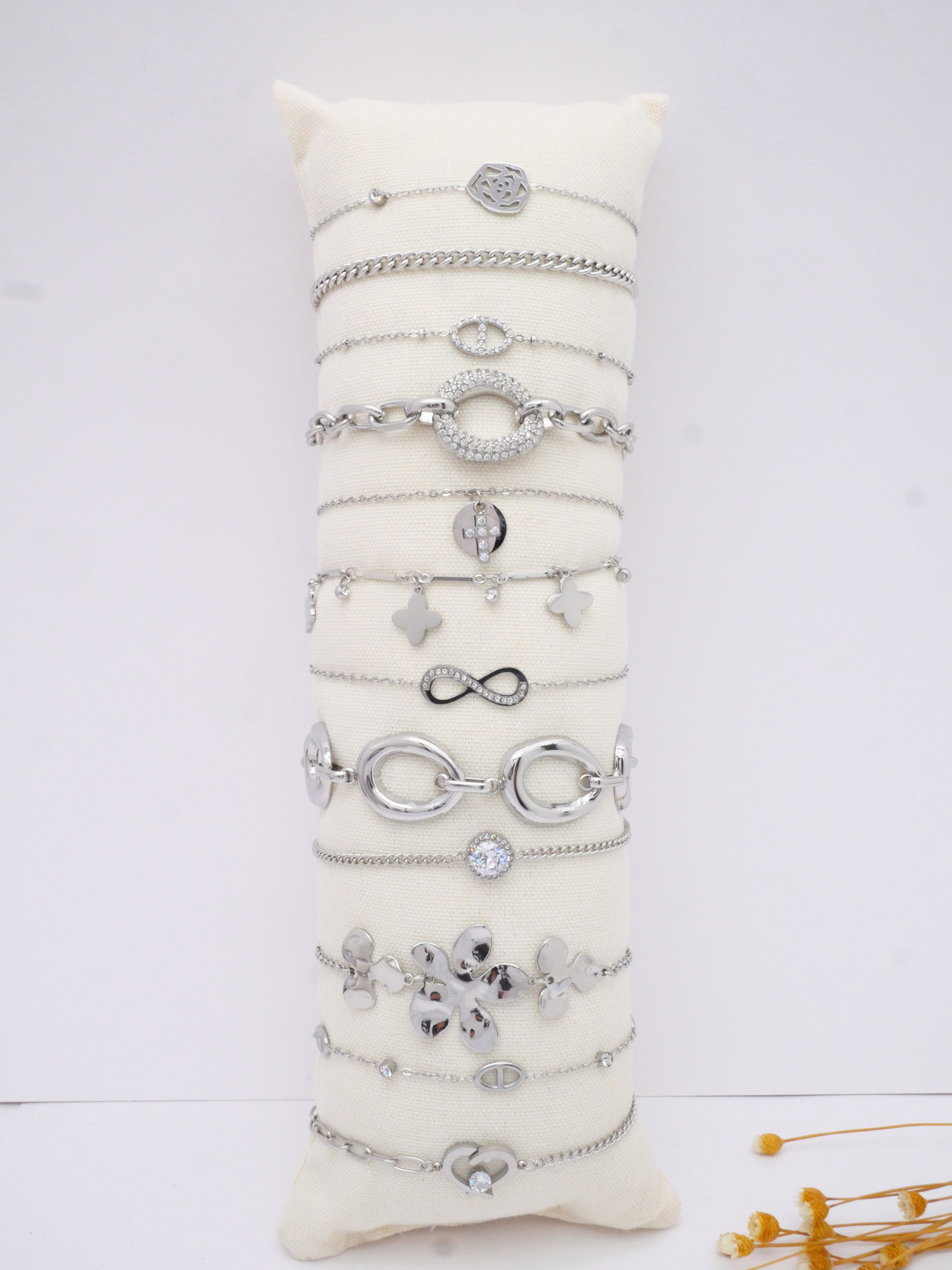 Großhändler MIMIKO - SET AUS 12 ARMBÄNDERN AUS 304 EDELSTAHL