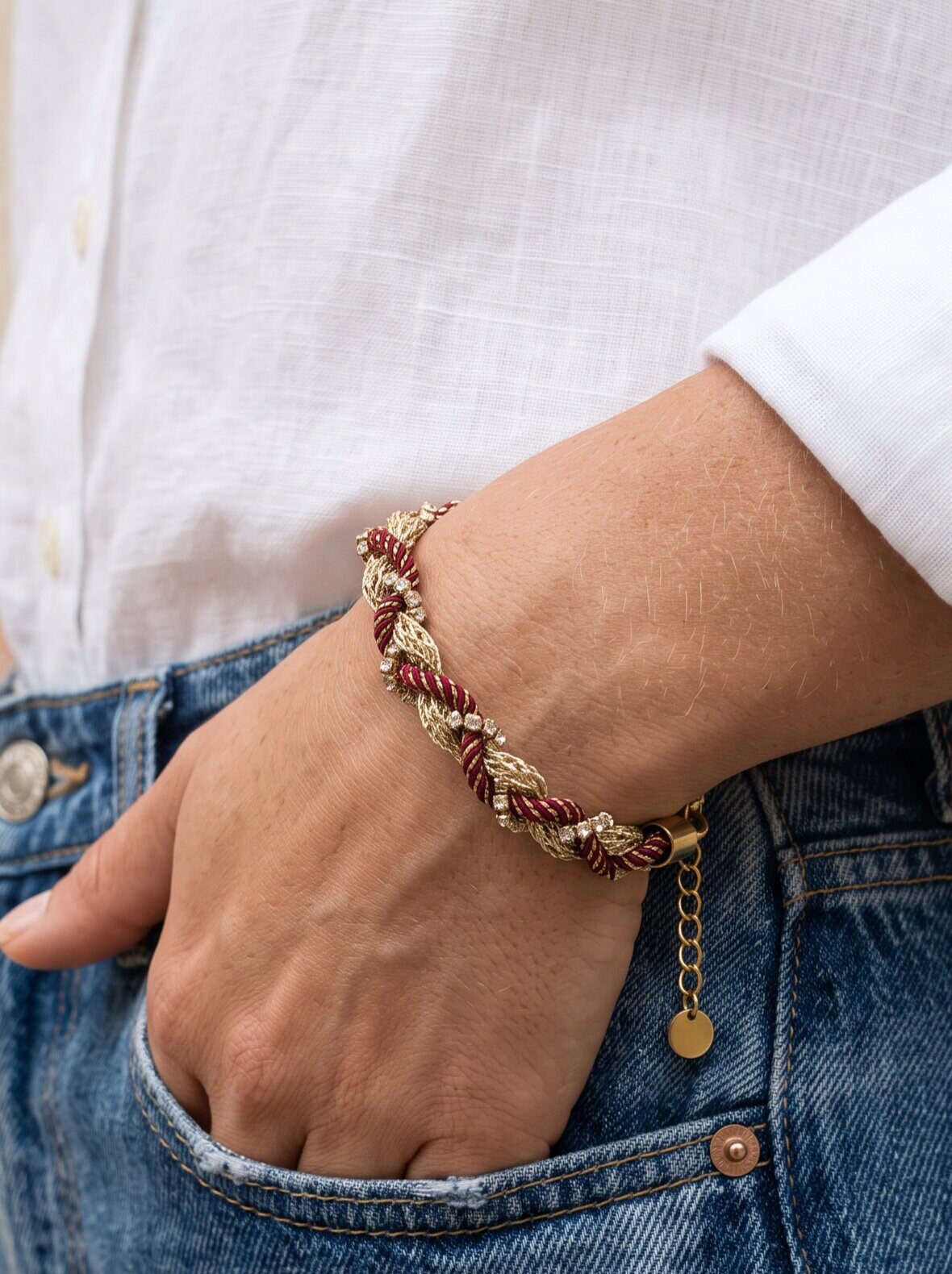 Grossiste MIMIKO - BRACELET EN CORDON AVEC ACIER INOXYDABLE 304