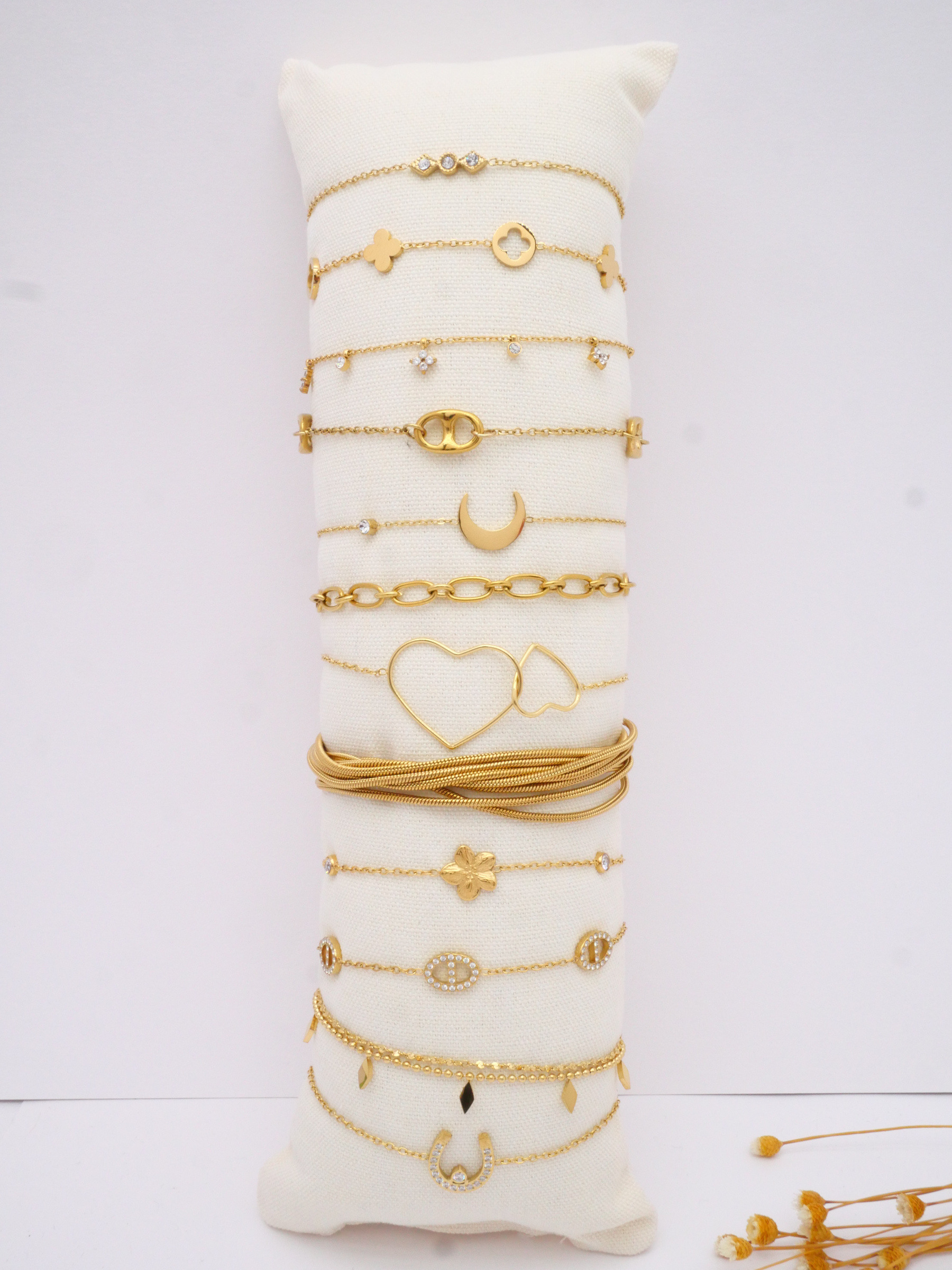 Großhändler MIMIKO - SET AUS 12 ARMBÄNDERN AUS 304 EDELSTAHL