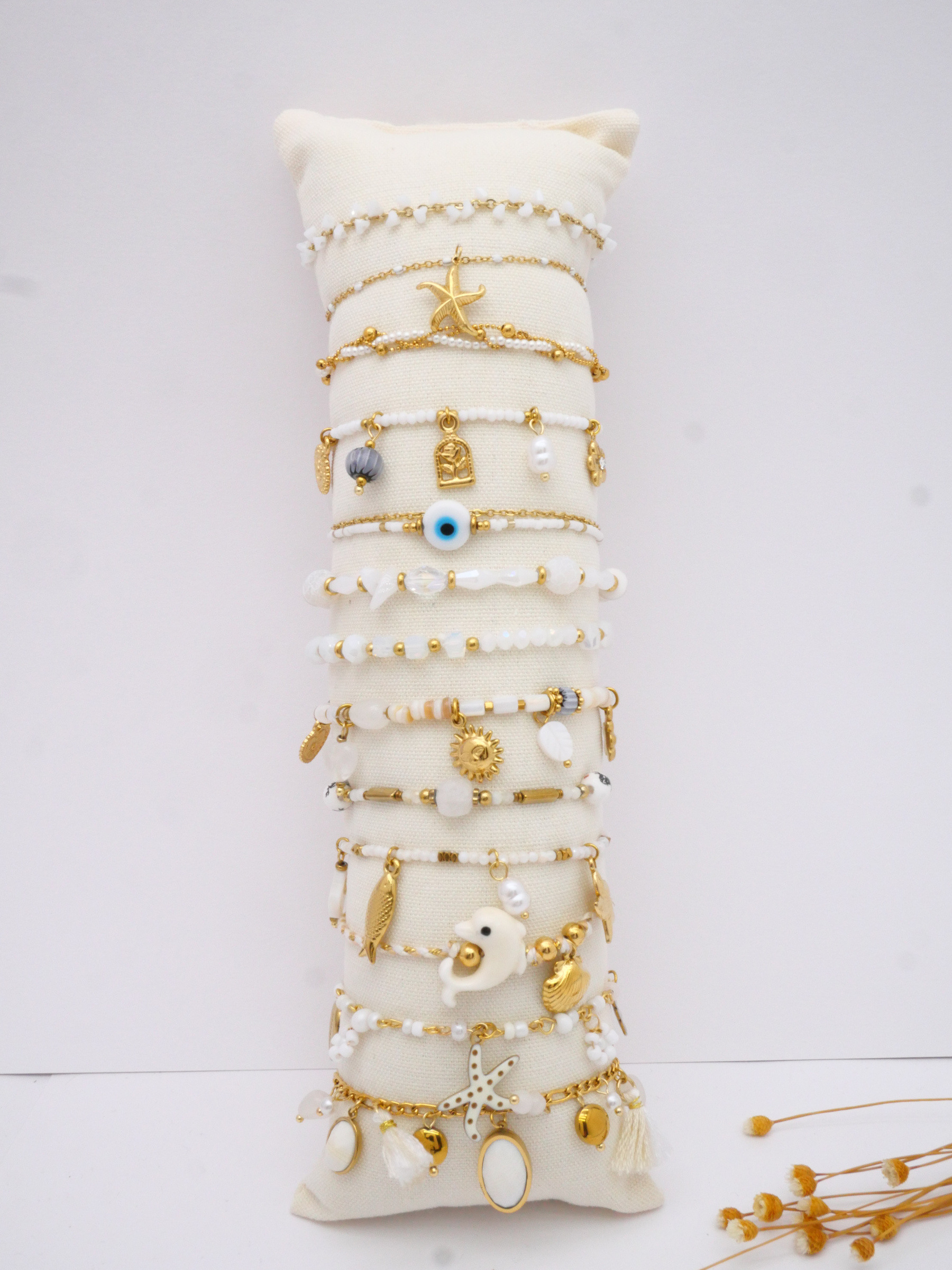 Grossiste MIMIKO - LOTS DE 12 BRACELETS EN ACIER INOXYDABLE 304