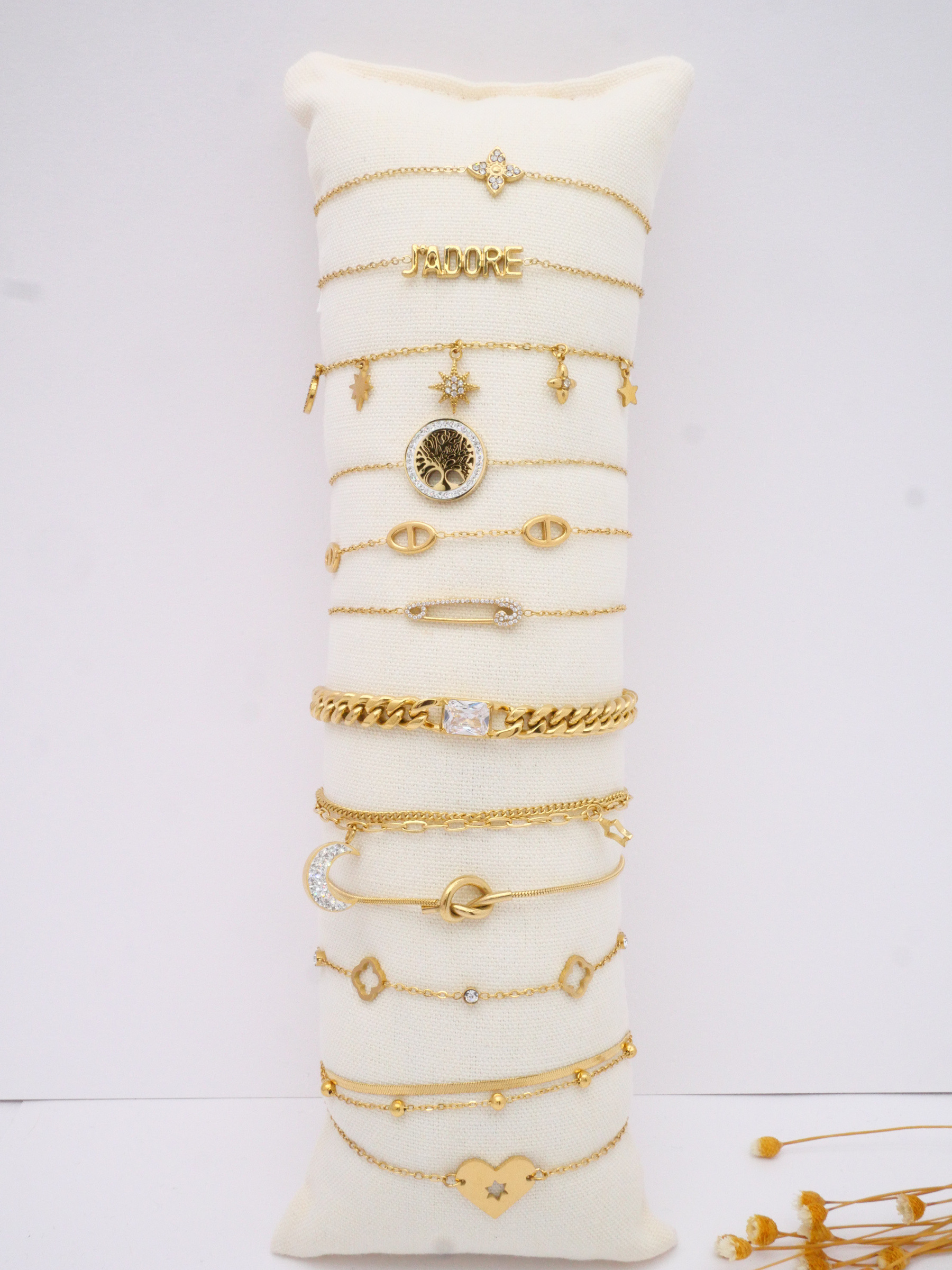 Großhändler MIMIKO - SET AUS 12 ARMBÄNDERN AUS 304 EDELSTAHL