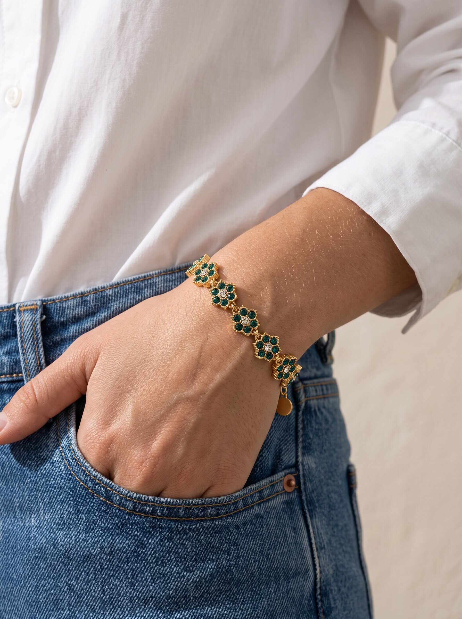 Grossiste MIMIKO - BRACELET EN ACIER INOXYDABLE 304 AVEC DES STRASS
